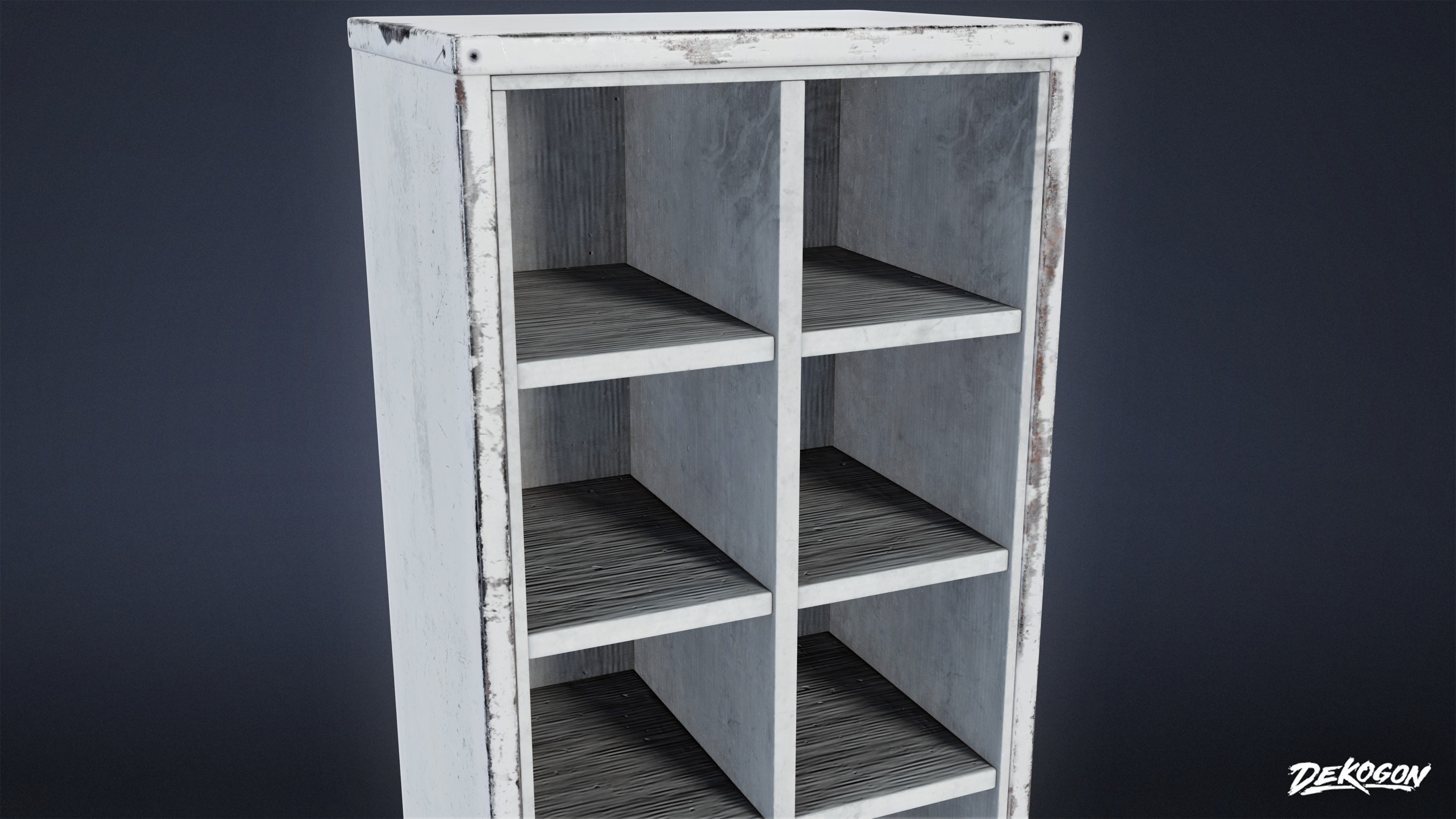 JOBSITE - Large Storage Shelf 01 - LOW POLY AND NANITE Low-poly 3D model_6