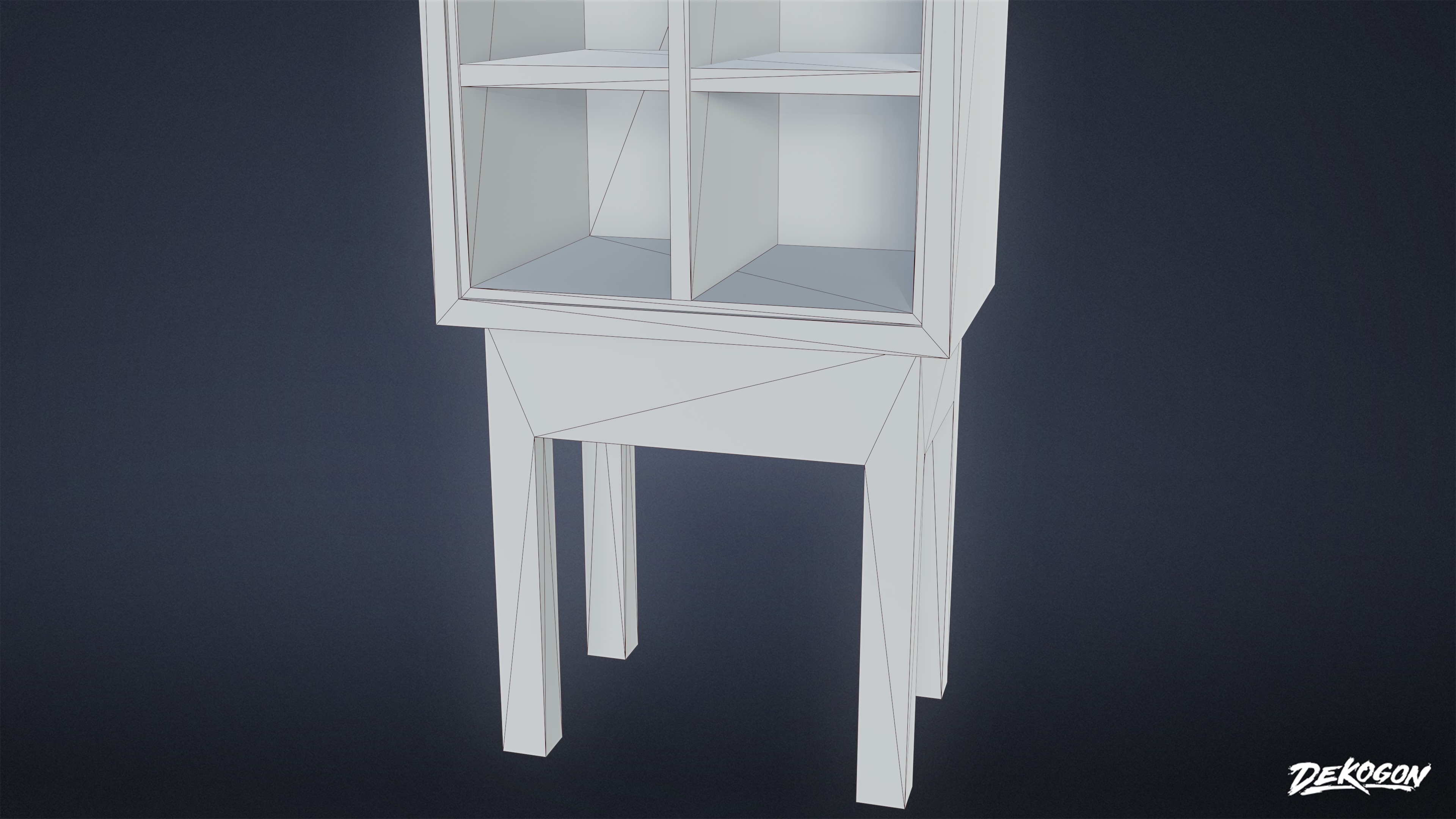 JOBSITE - Large Storage Shelf 01 - LOW POLY AND NANITE Low-poly 3D model_7