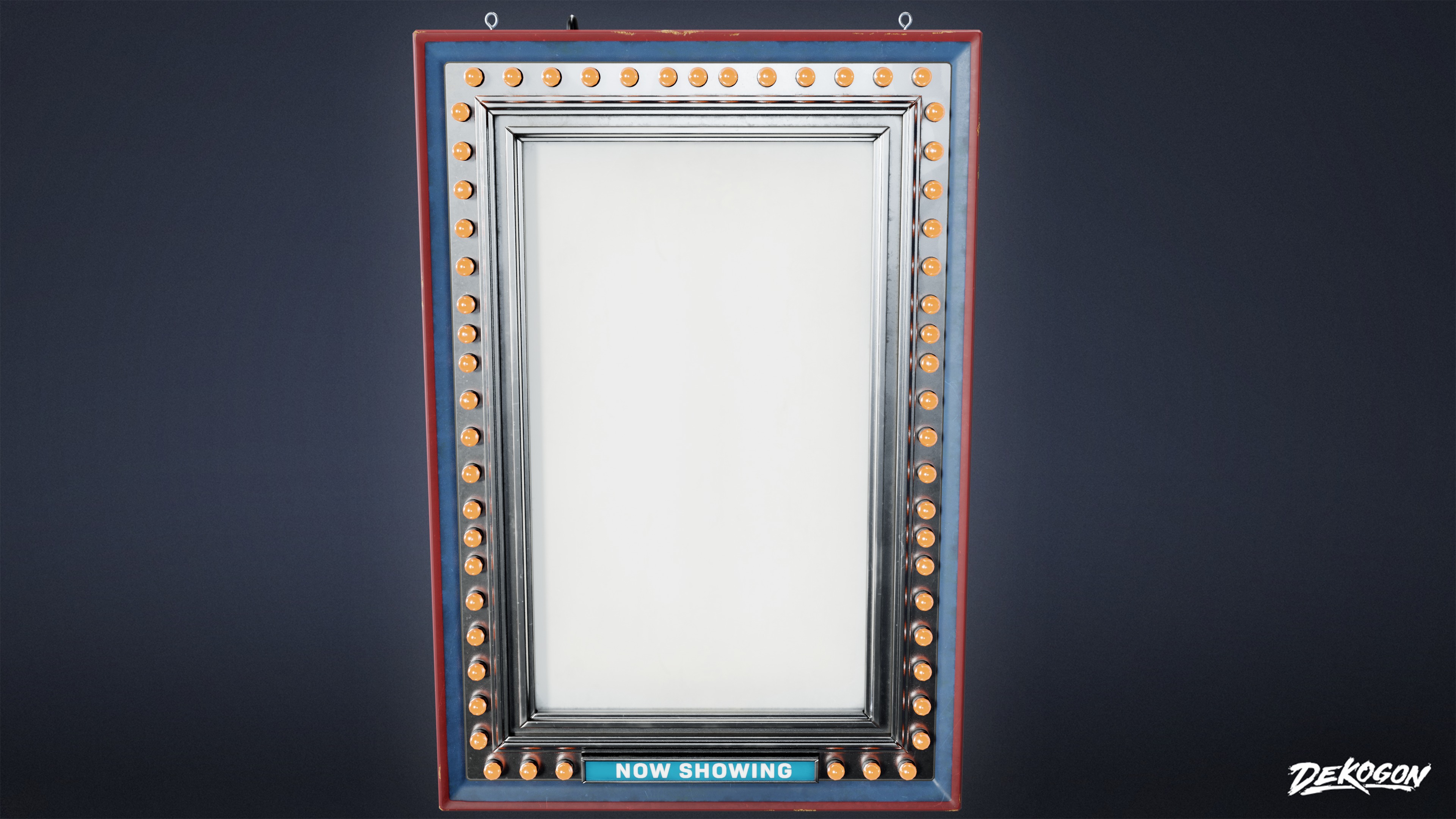 JOBSITE - Movie Poster Marquee 01 - LOW POLY AND NANITE Low-poly 3D model_4