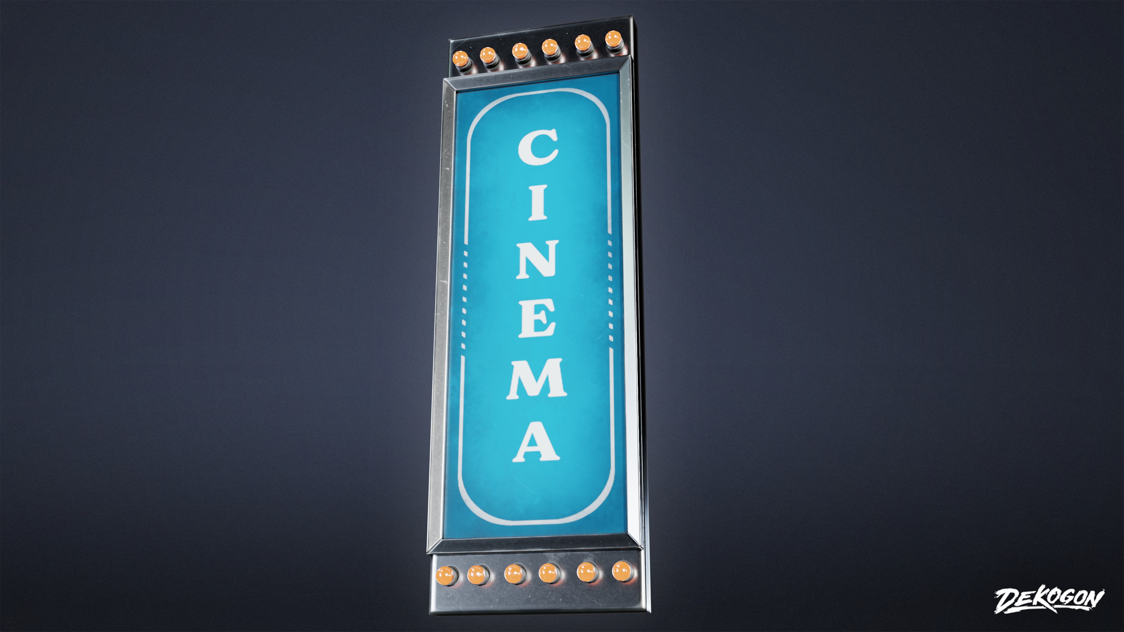 JOBSITE - Movie Poster Marquee 01 - LOW POLY AND NANITE Low-poly 3D model_6