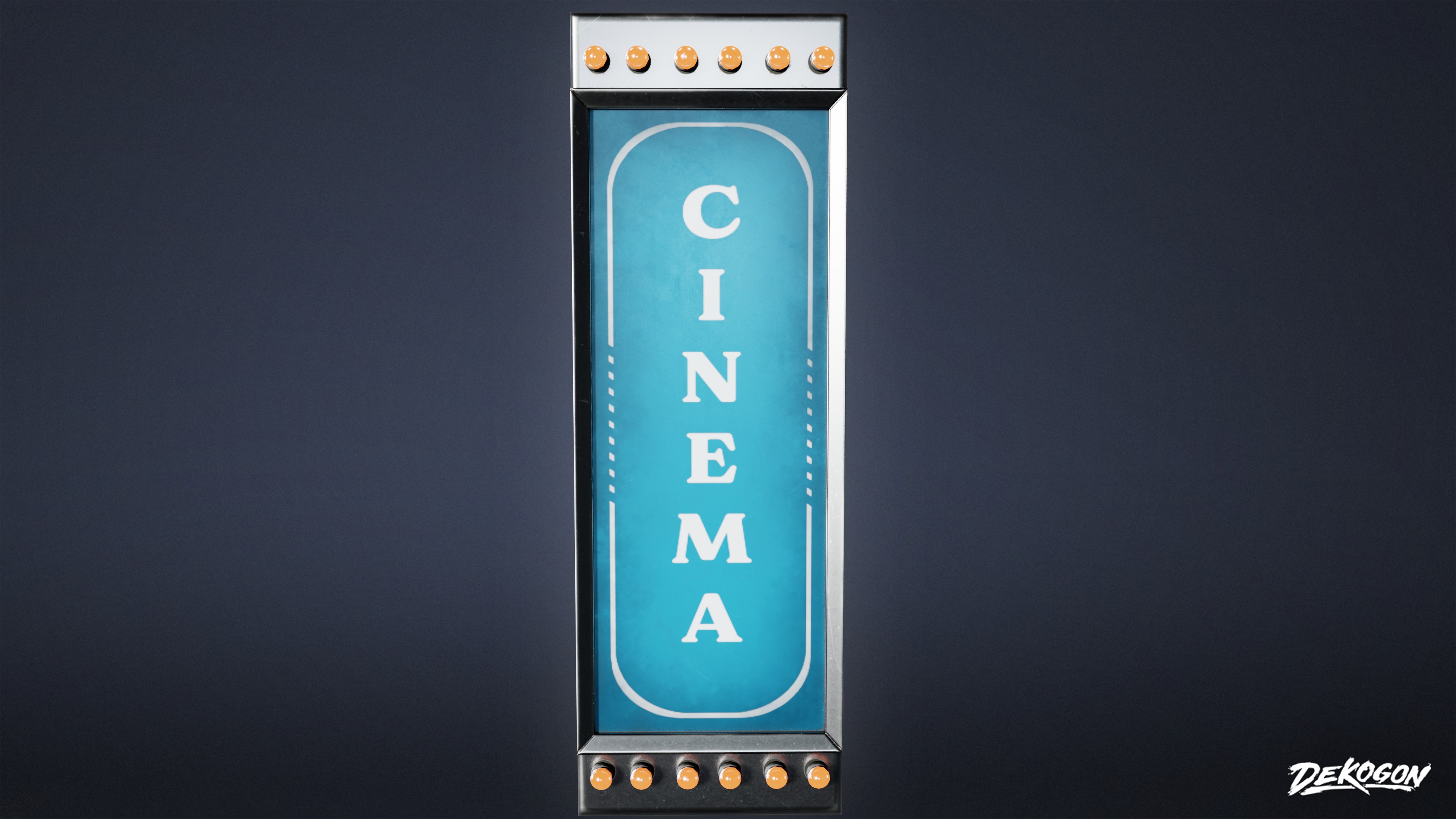 JOBSITE - Movie Poster Marquee 01 - LOW POLY AND NANITE Low-poly 3D model_5