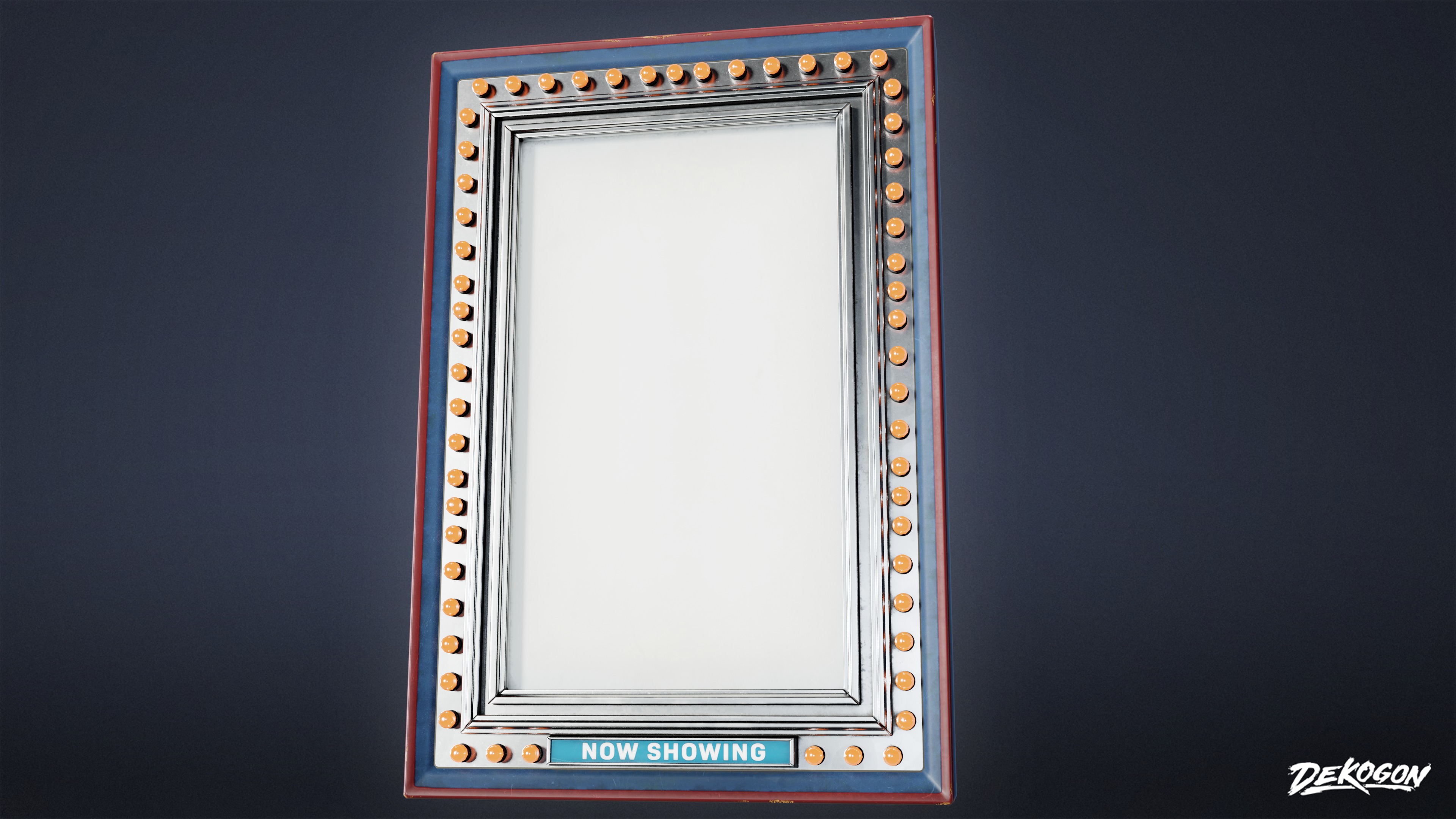 JOBSITE - Movie Poster Marquee 01 - LOW POLY AND NANITE Low-poly 3D model_3
