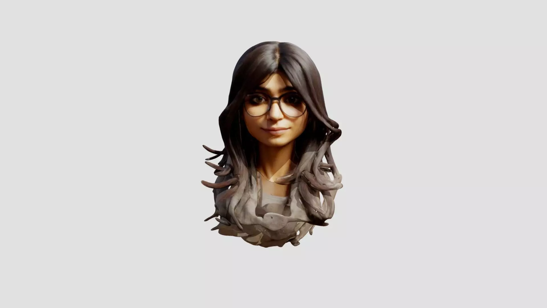 Free Woman Head Bust Free 3D model