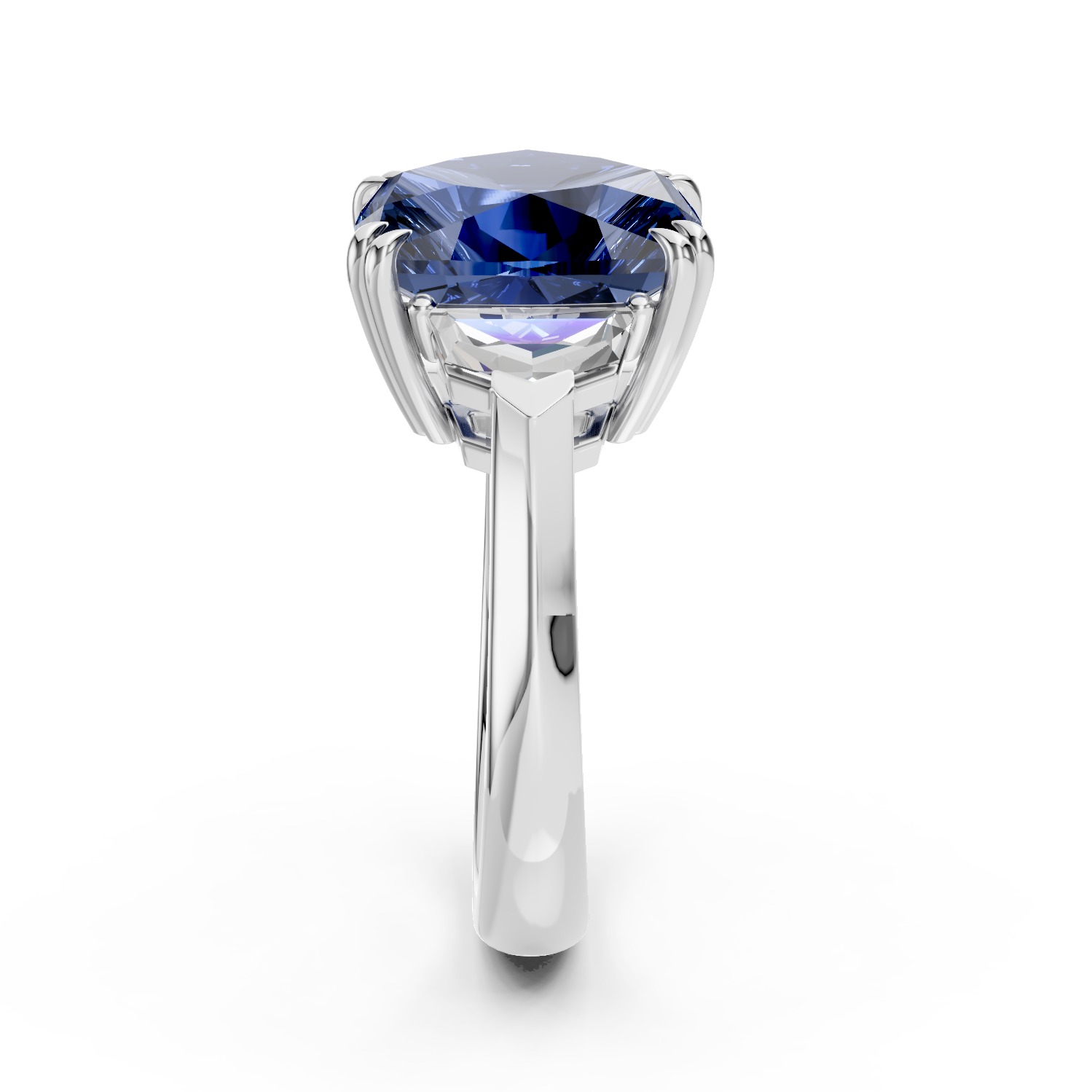 Tanzanite Ring 3D print model_5