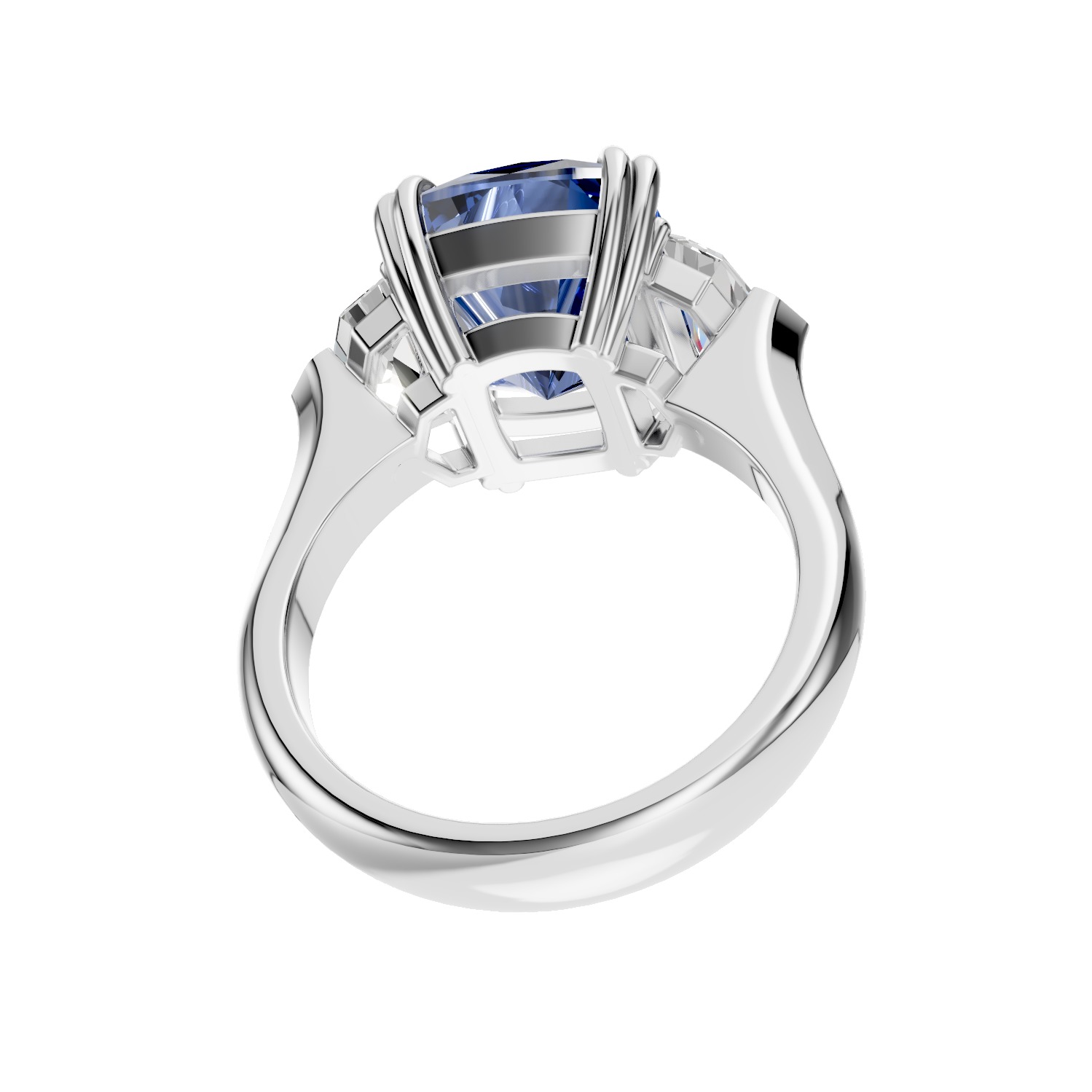 Tanzanite Ring 3D print model_6