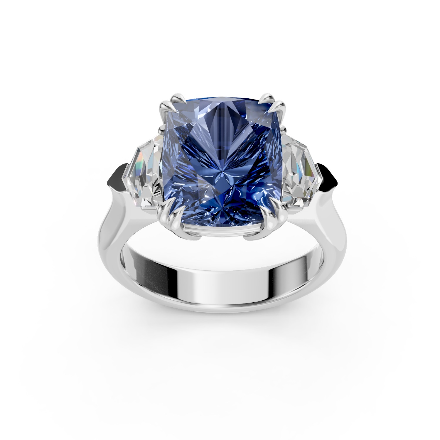 Tanzanite Ring 3D print model_1