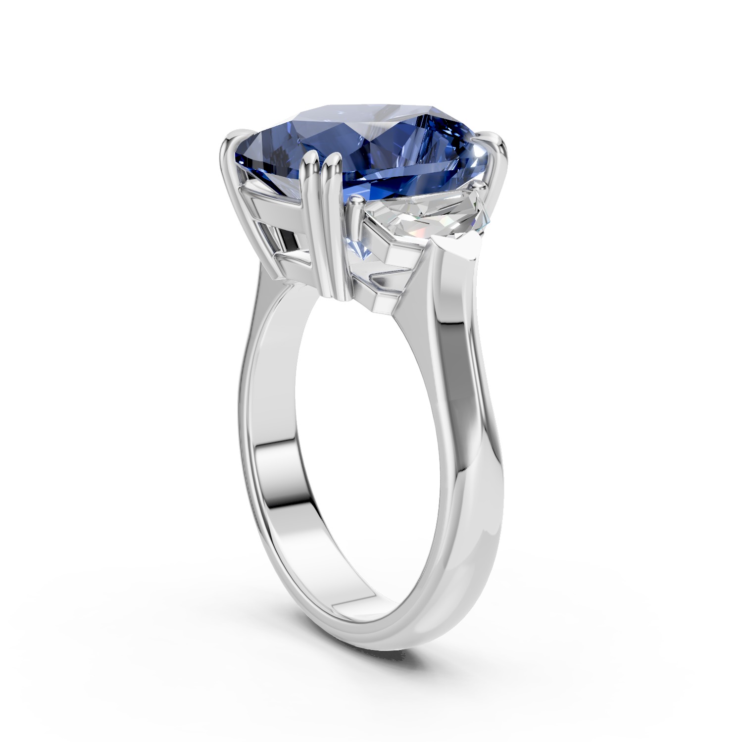 Tanzanite Ring 3D print model_3
