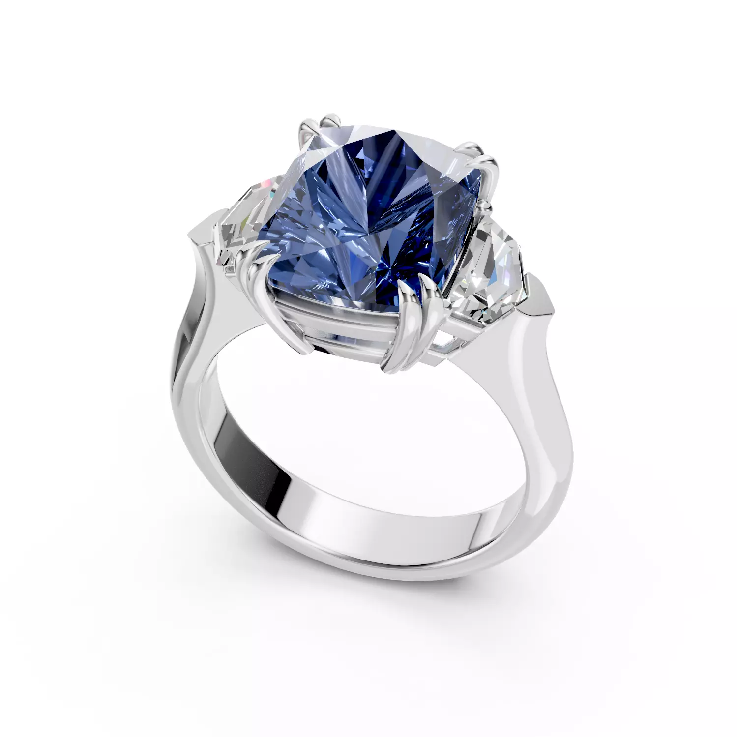 Tanzanite Ring 3D print model_0