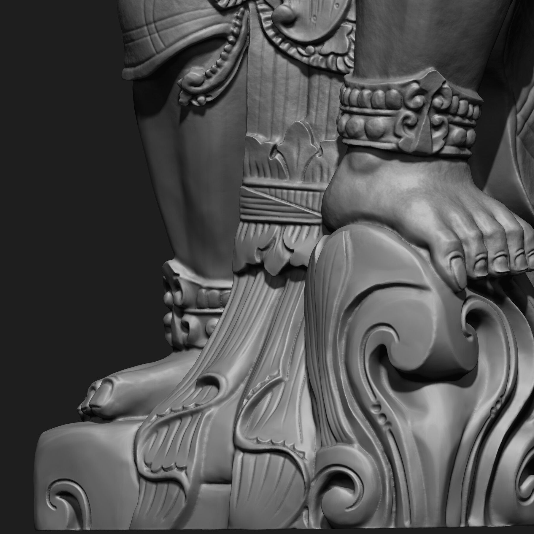 BALI Character Sculpture ZTL Obj Stl Fbx Zbrush 2019 HighPoly 3D model_9