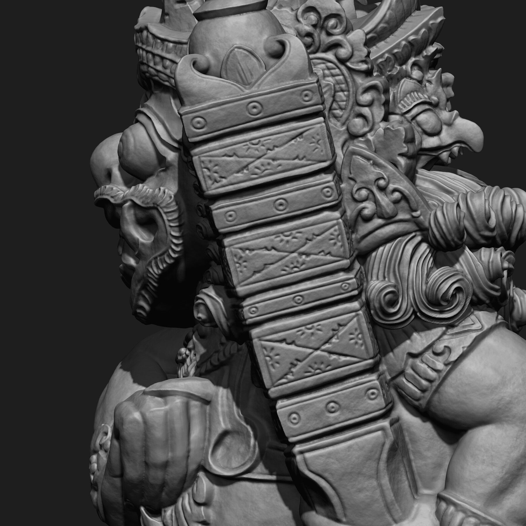BALI Character Sculpture ZTL Obj Stl Fbx Zbrush 2019 HighPoly 3D model_10