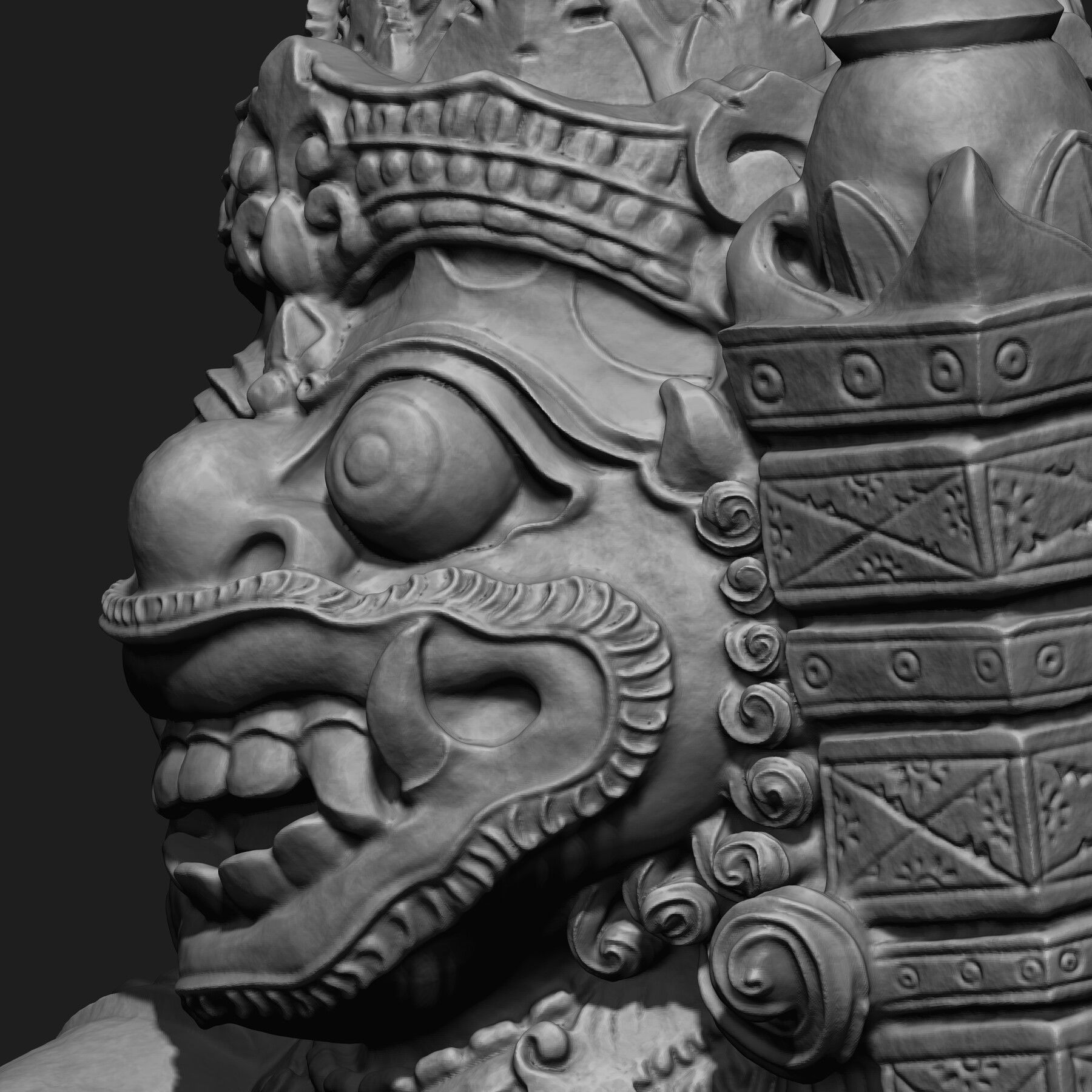 BALI Character Sculpture ZTL Obj Stl Fbx Zbrush 2019 HighPoly 3D model_11