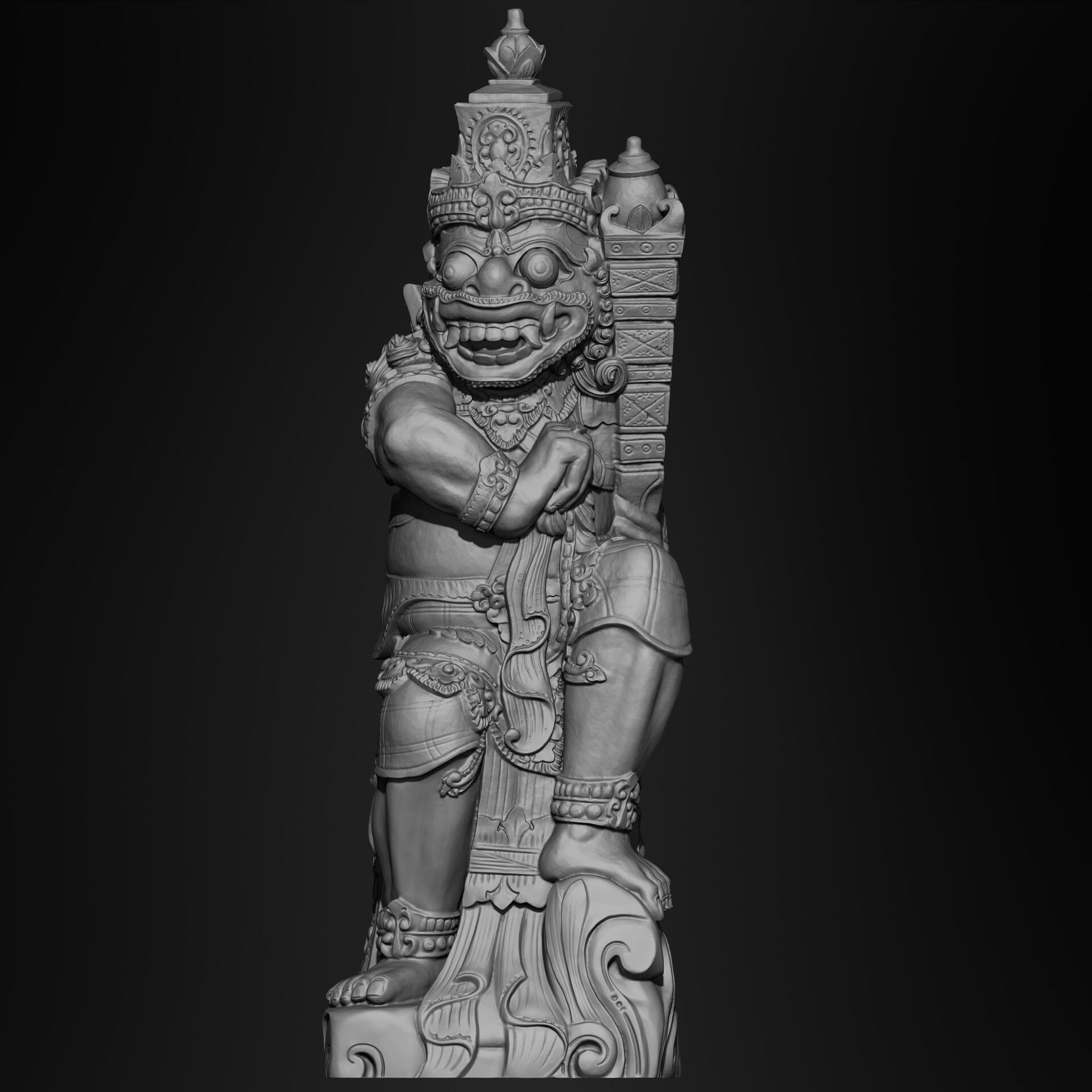 BALI Character Sculpture ZTL Obj Stl Fbx Zbrush 2019 HighPoly 3D model_2