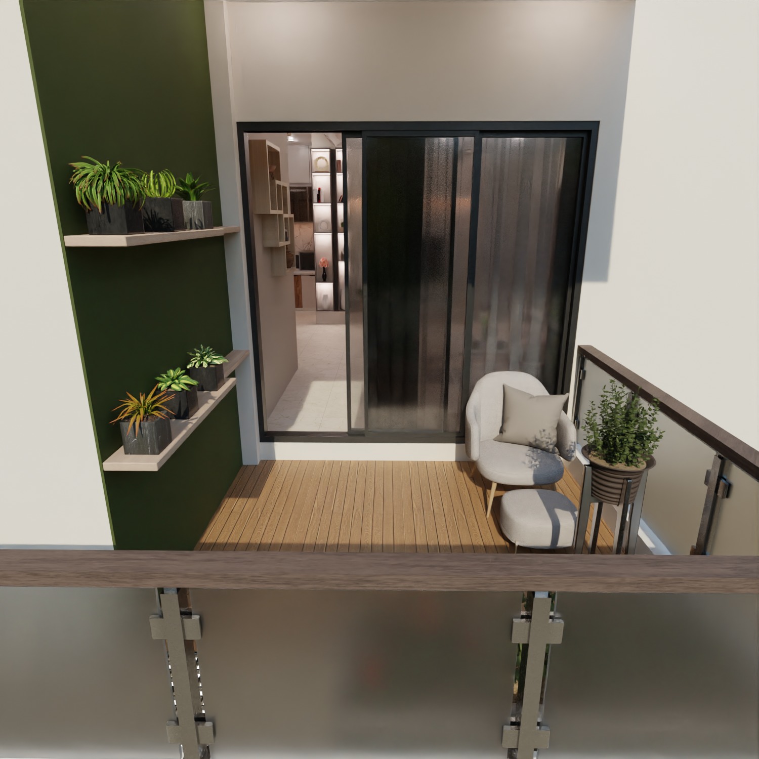 2 BHK Apartment Interior with Assets DS2 Low-poly 3D model_18