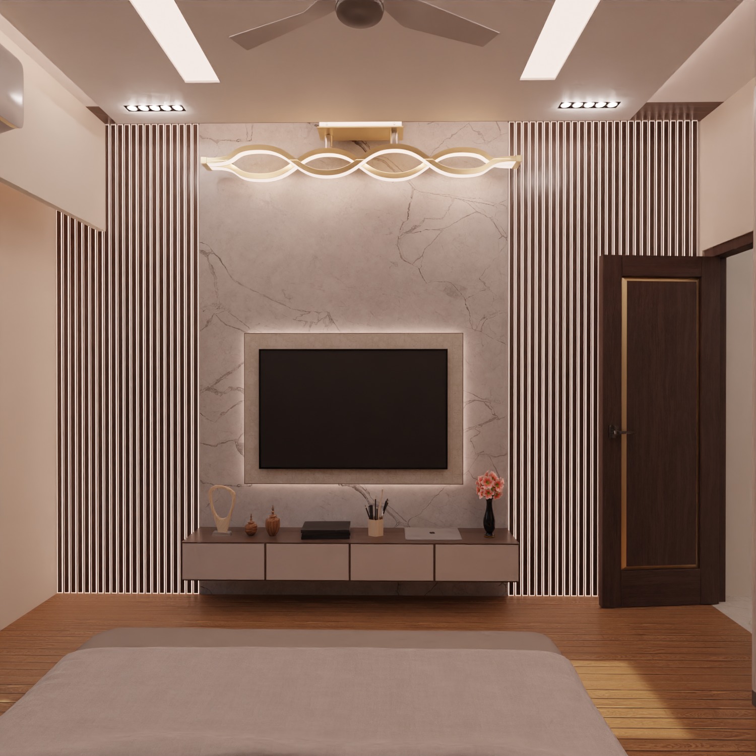 2 BHK Apartment Interior with Assets DS2 Low-poly 3D model_12