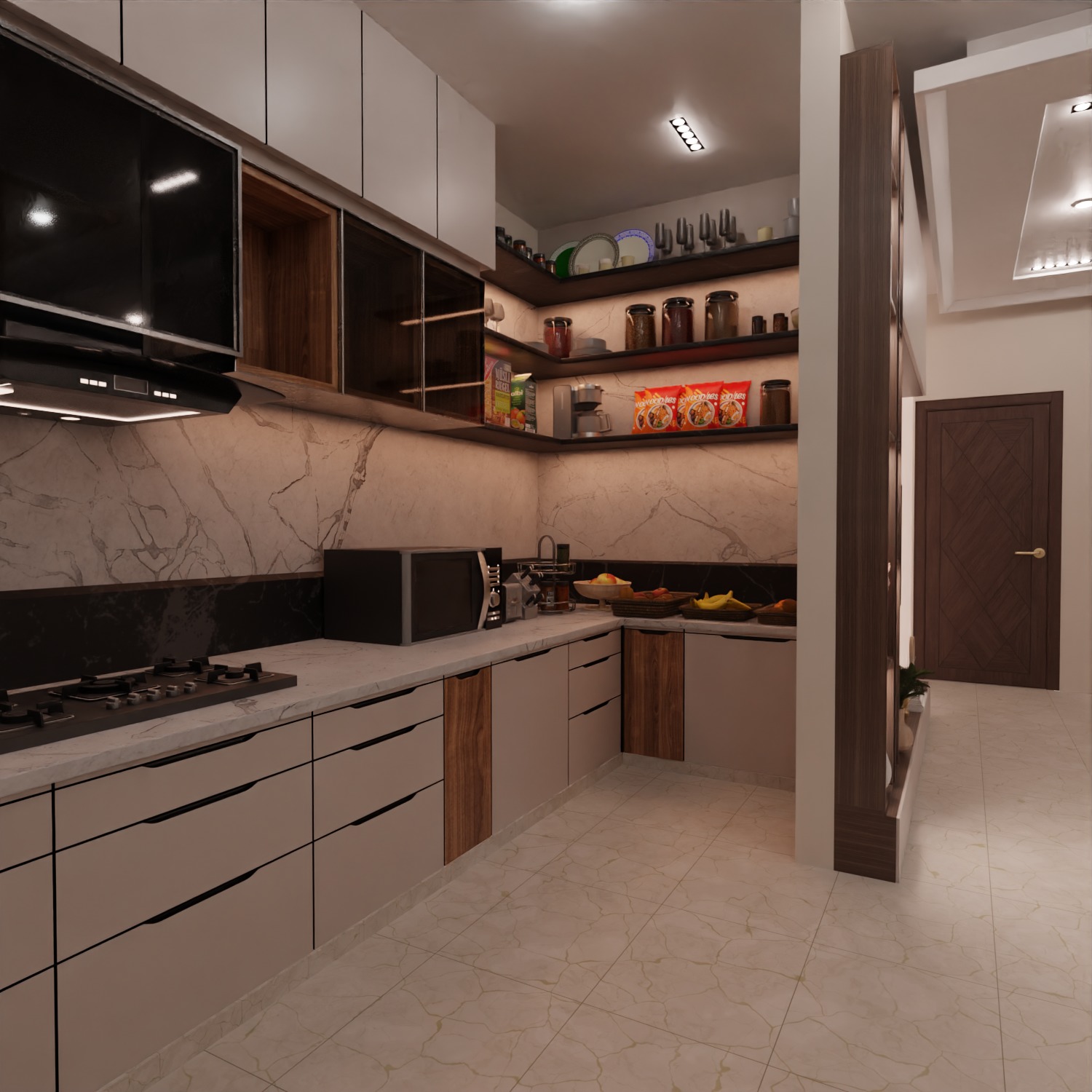 2 BHK Apartment Interior with Assets DS2 Low-poly 3D model_6