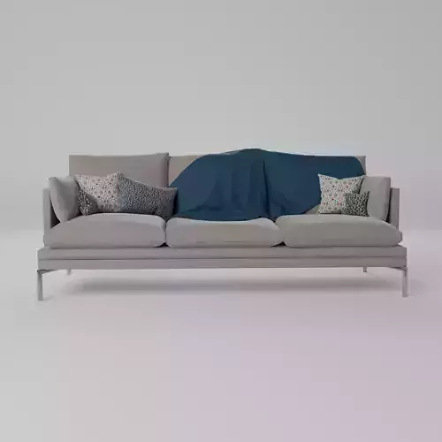 Cozy Couch with Floral Pillows