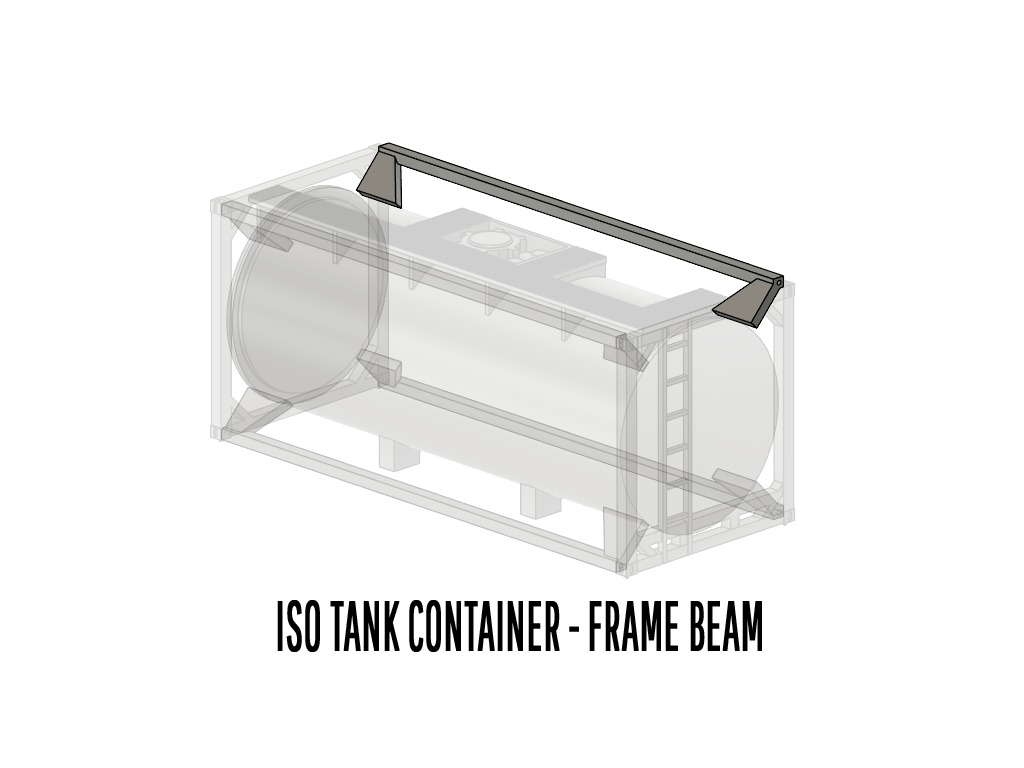 CARGO-0007 Container ISO standard H0-scale 8 items 3D print model_9