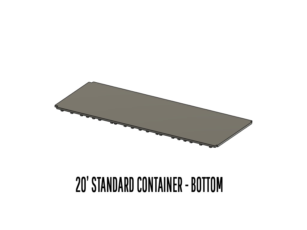 CARGO-0007 Container ISO standard H0-scale 8 items 3D print model_13