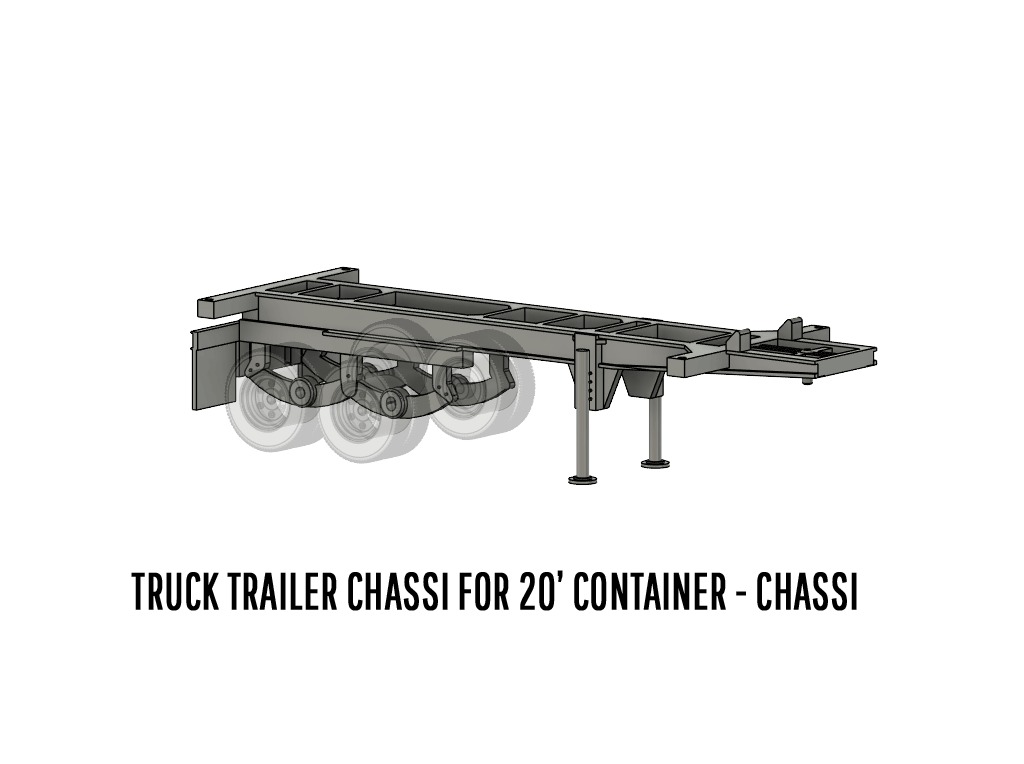 CARGO-0007 Container ISO standard H0-scale 8 items 3D print model_17