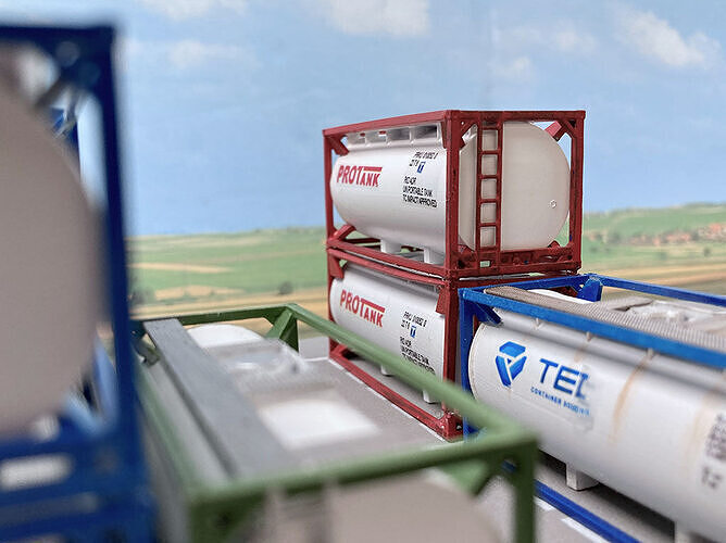 CARGO-0007 Container ISO standard H0-scale 8 items 3D print model 4