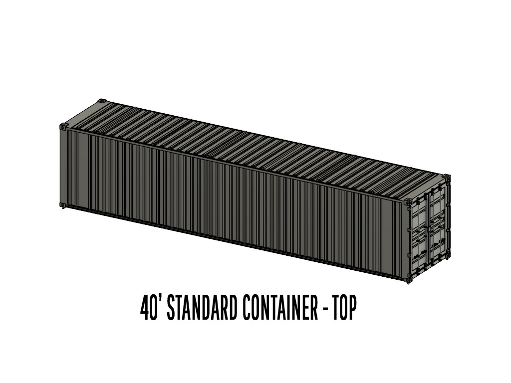 CARGO-0007 Container ISO standard H0-scale 8 items 3D print model_22