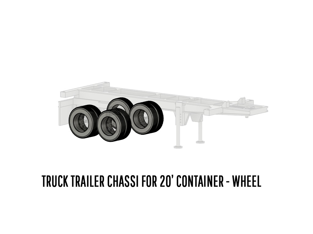 CARGO-0007 Container ISO standard H0-scale 8 items 3D print model_18