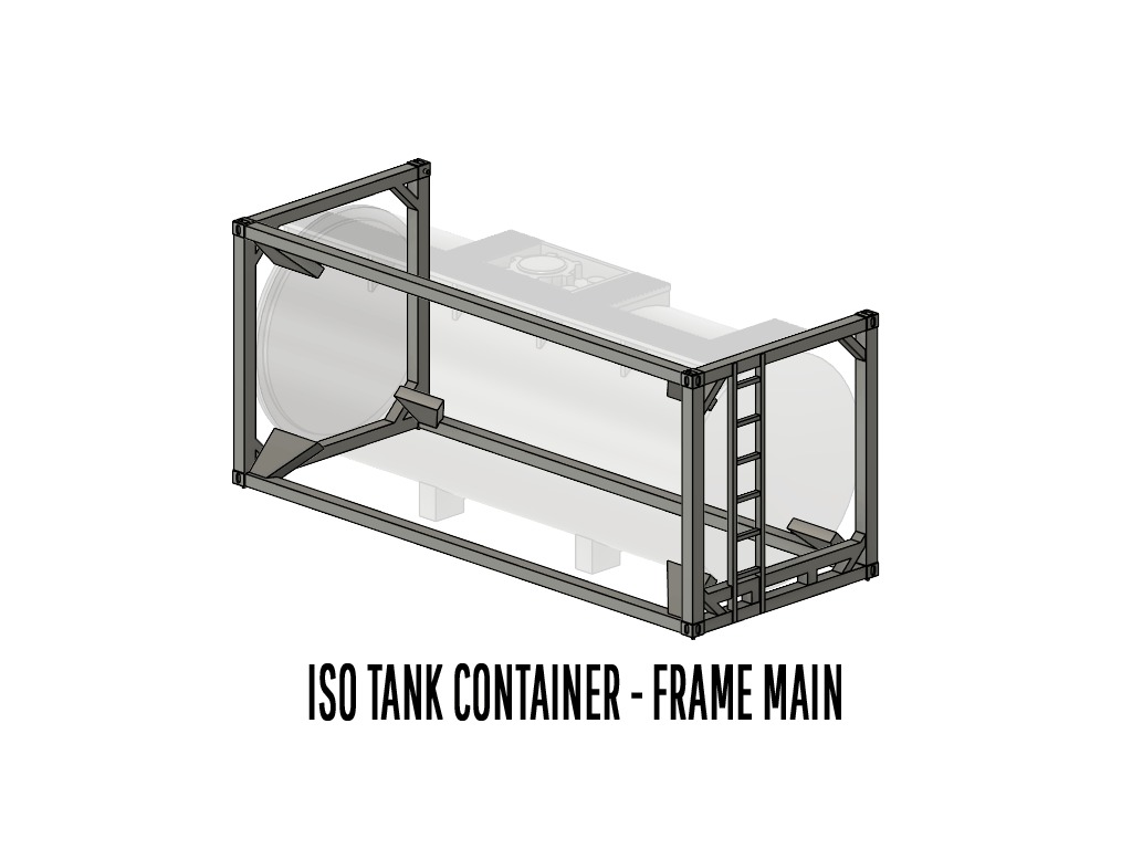 CARGO-0007 Container ISO standard H0-scale 8 items 3D print model_8