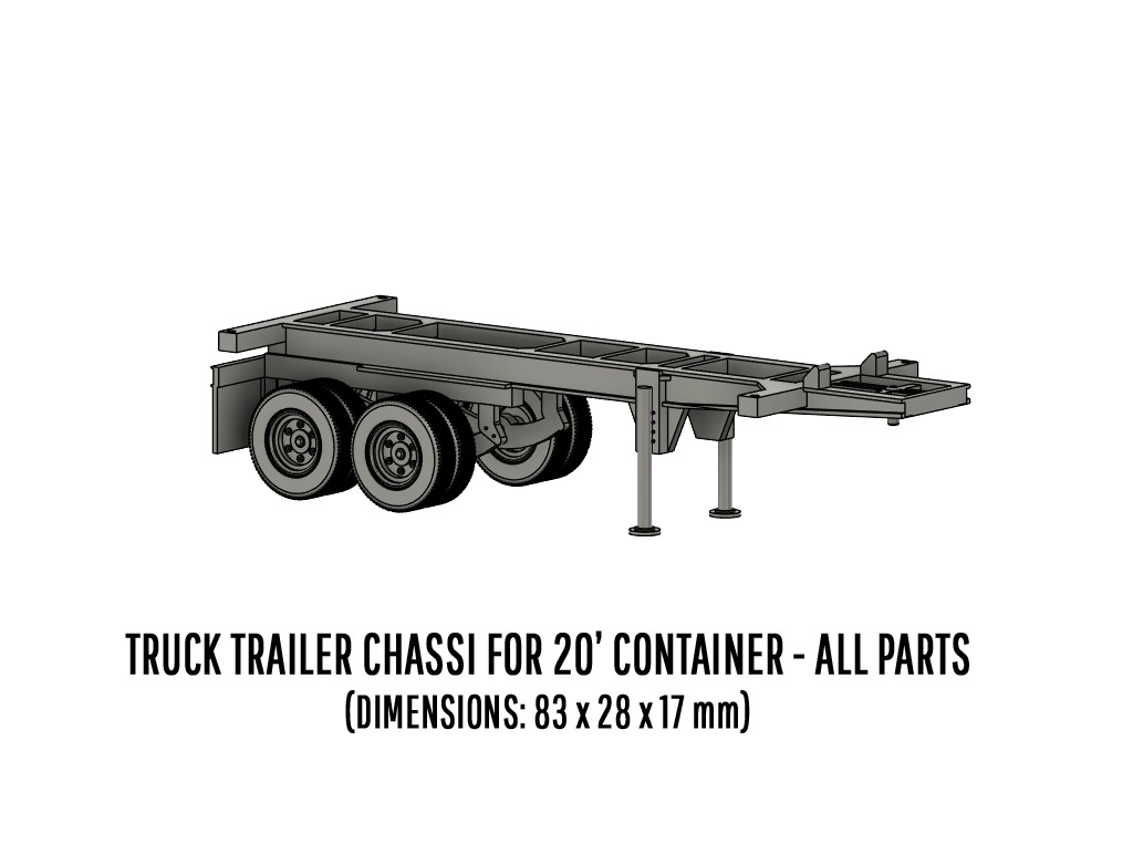 CARGO-0007 Container ISO standard H0-scale 8 items 3D print model_16