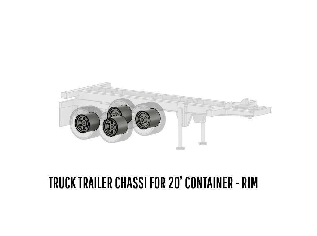 CARGO-0007 Container ISO standard H0-scale 8 items 3D print model_19