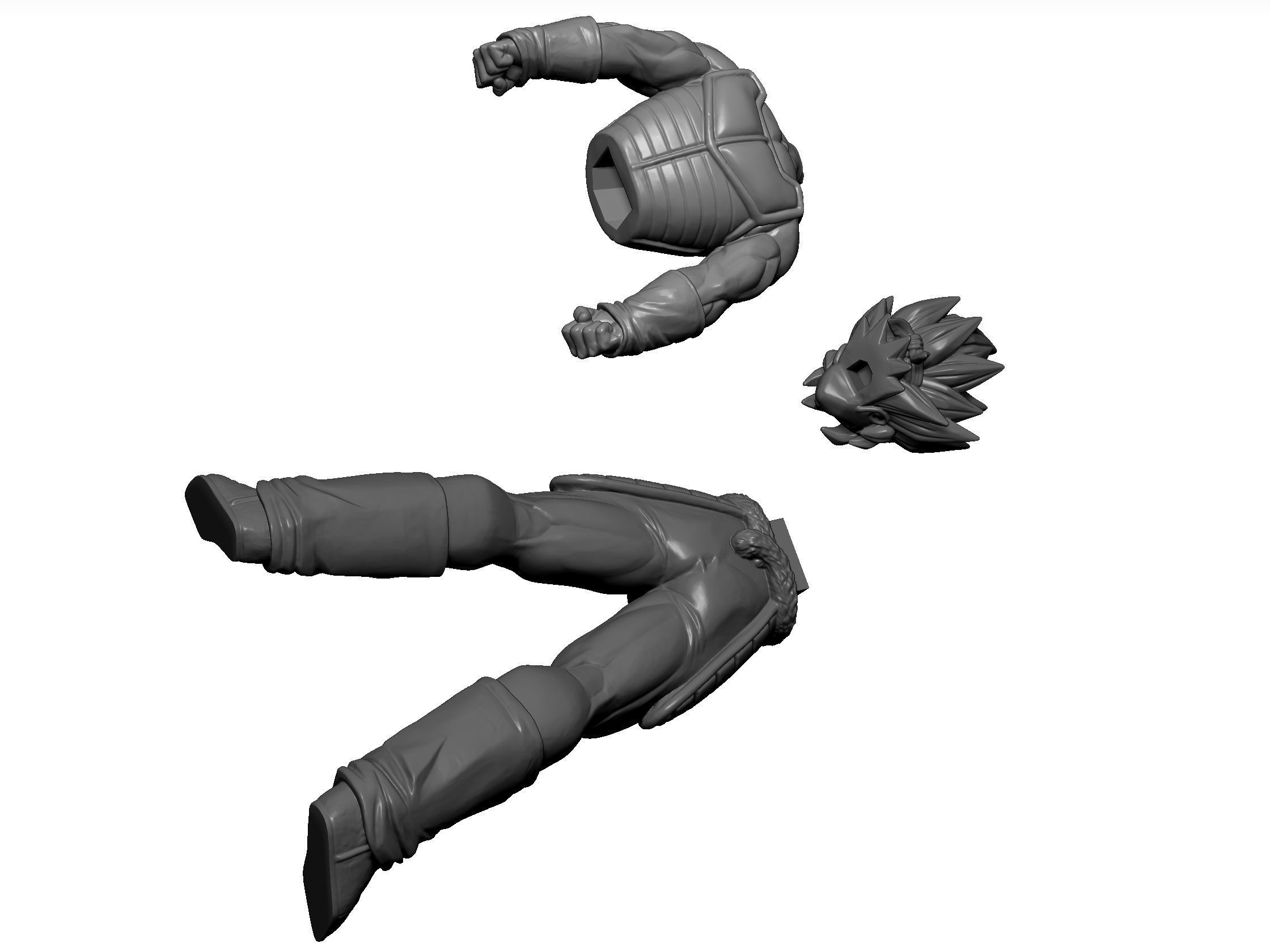 Bardock Grandista 3D print model_3