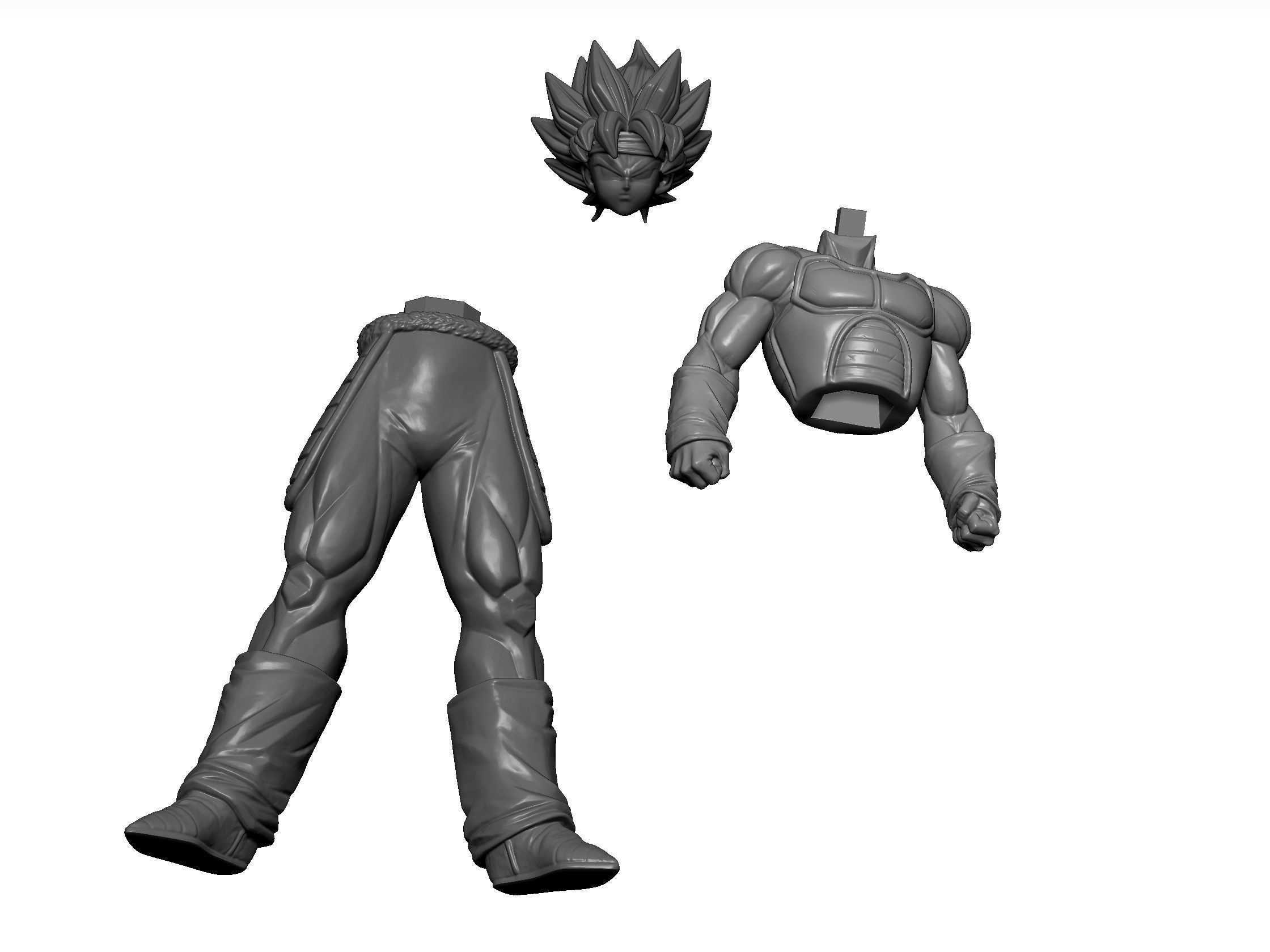 Bardock Grandista 3D print model_1