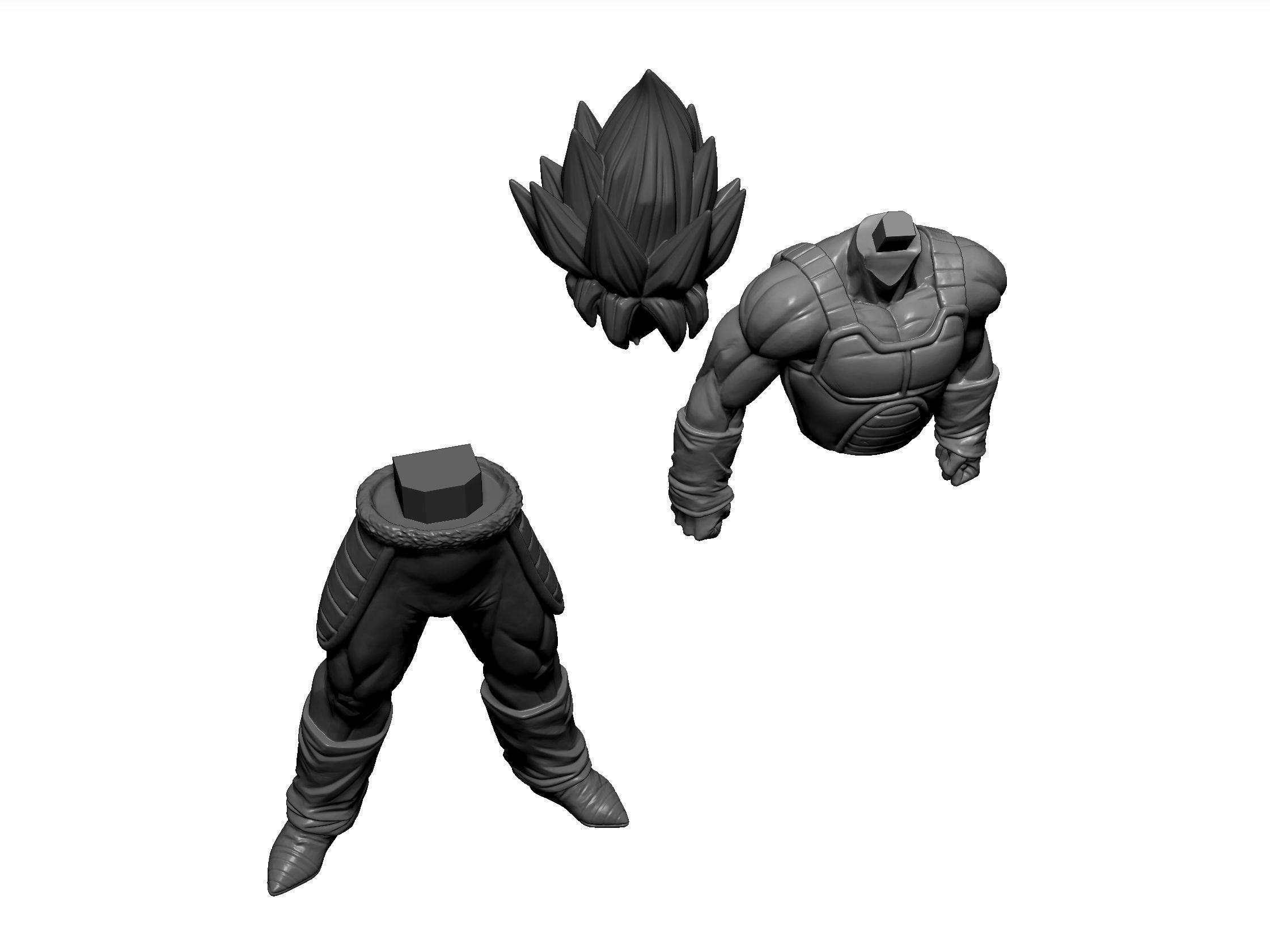 Bardock Grandista 3D print model_2