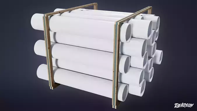 JOBSITE - Pipe Stacks 01 - LOW POLY AND NANITE