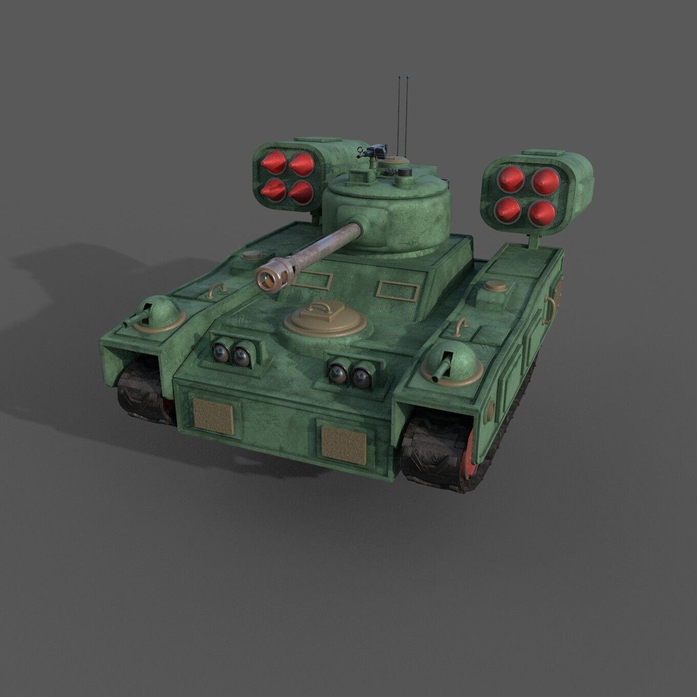 Low poly Tanks Low-poly 3D model_2