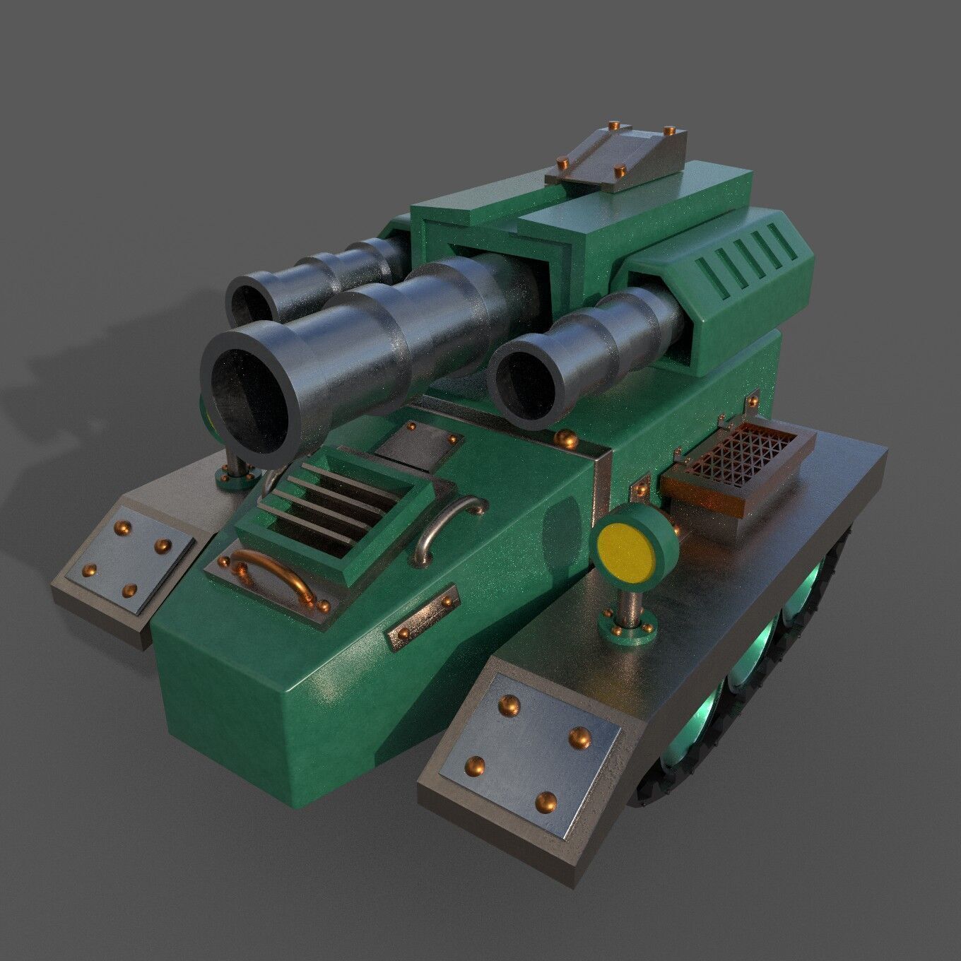 Low poly Tanks Low-poly 3D model_4