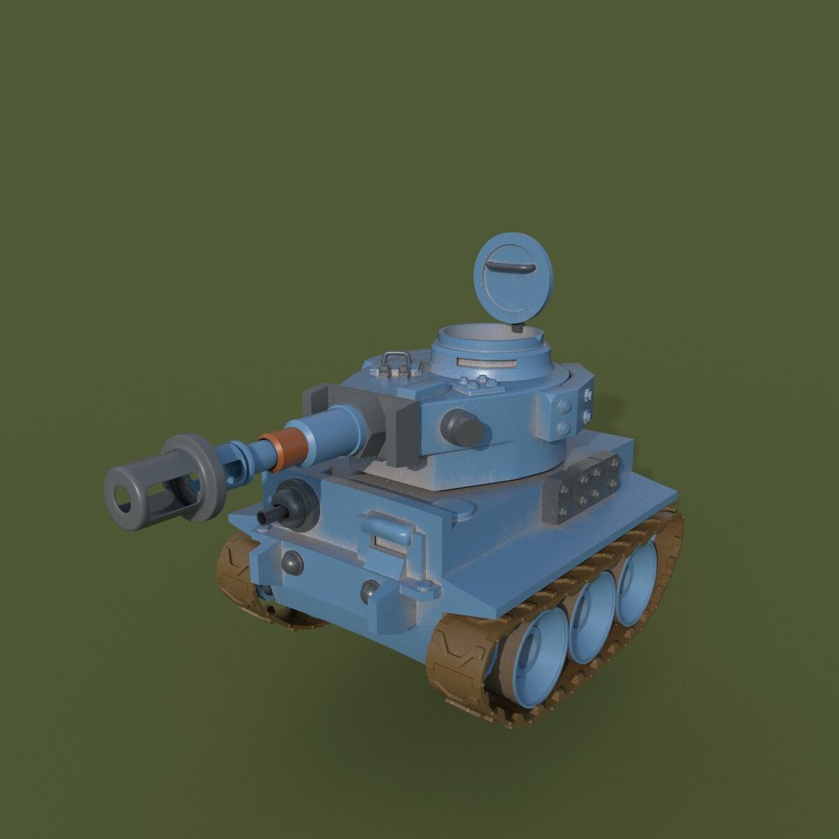 Low poly Tanks Low-poly 3D model_3