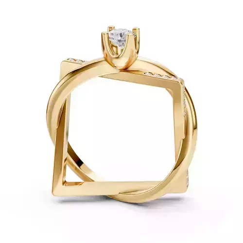 Diamond Twisted Ring