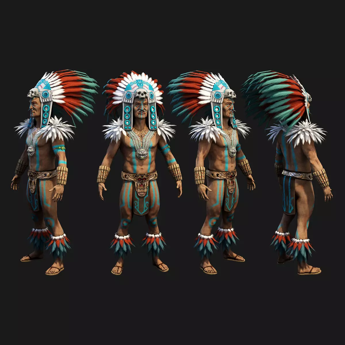 Indian Shaman 3D model