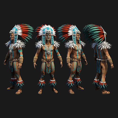 Indian Shaman 3D model