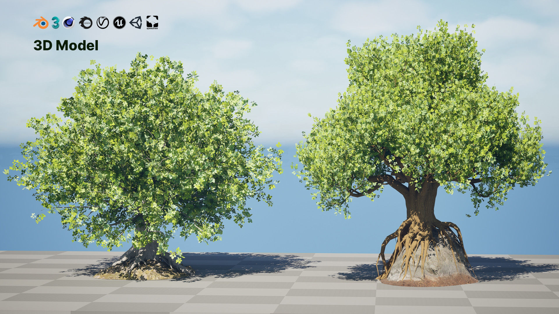 Stylized World Tree 3D Models Low-poly 3D model_4
