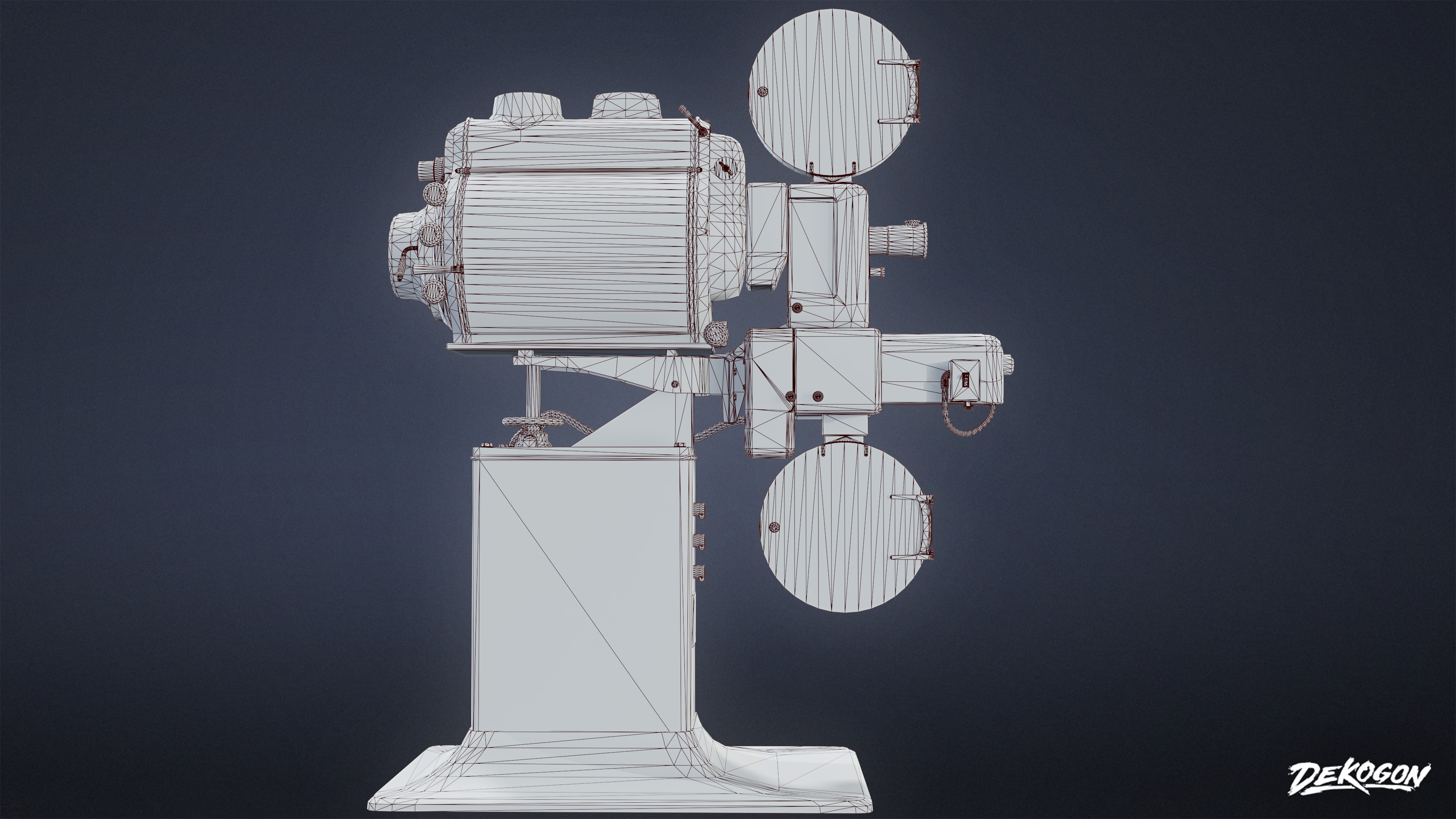 JOBSITE - Projector 01 - LOW POLY AND NANITE Low-poly 3D model_8