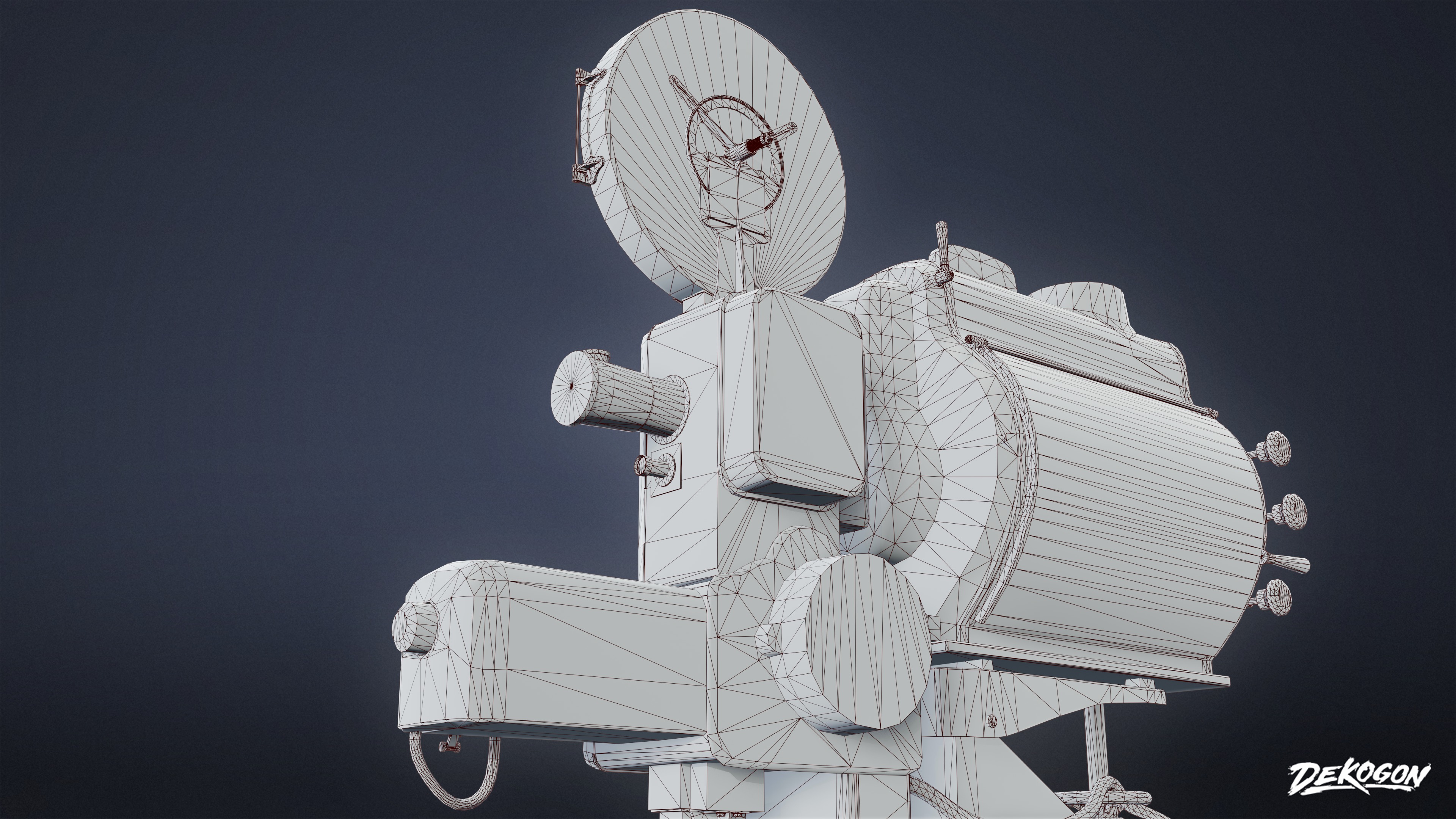 JOBSITE - Projector 01 - LOW POLY AND NANITE Low-poly 3D model_7