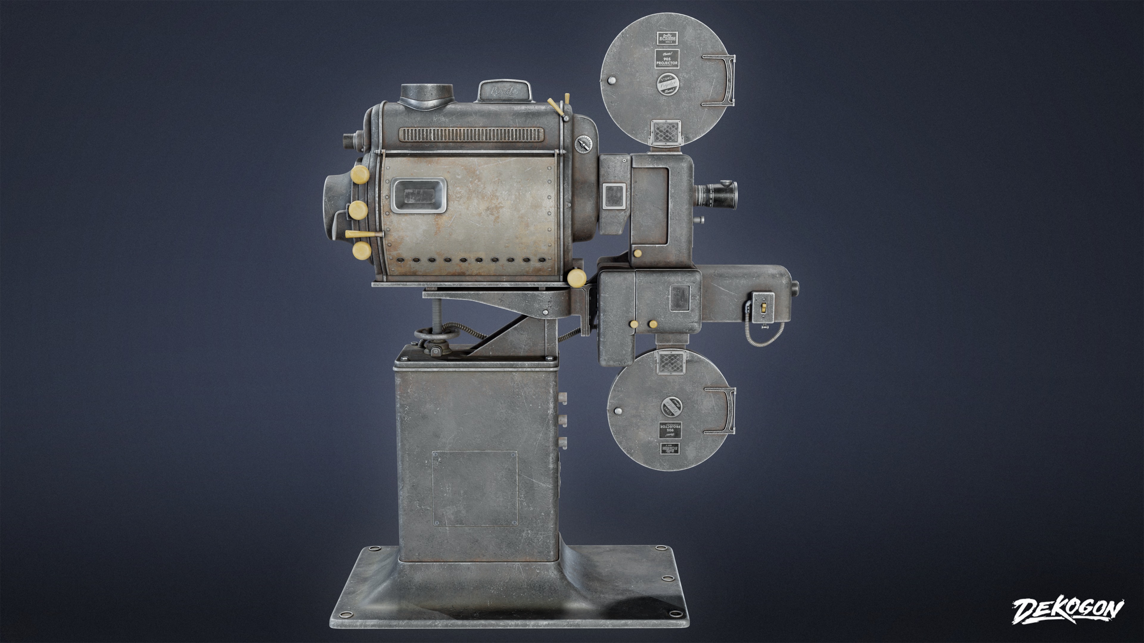 JOBSITE - Projector 01 - LOW POLY AND NANITE Low-poly 3D model_1