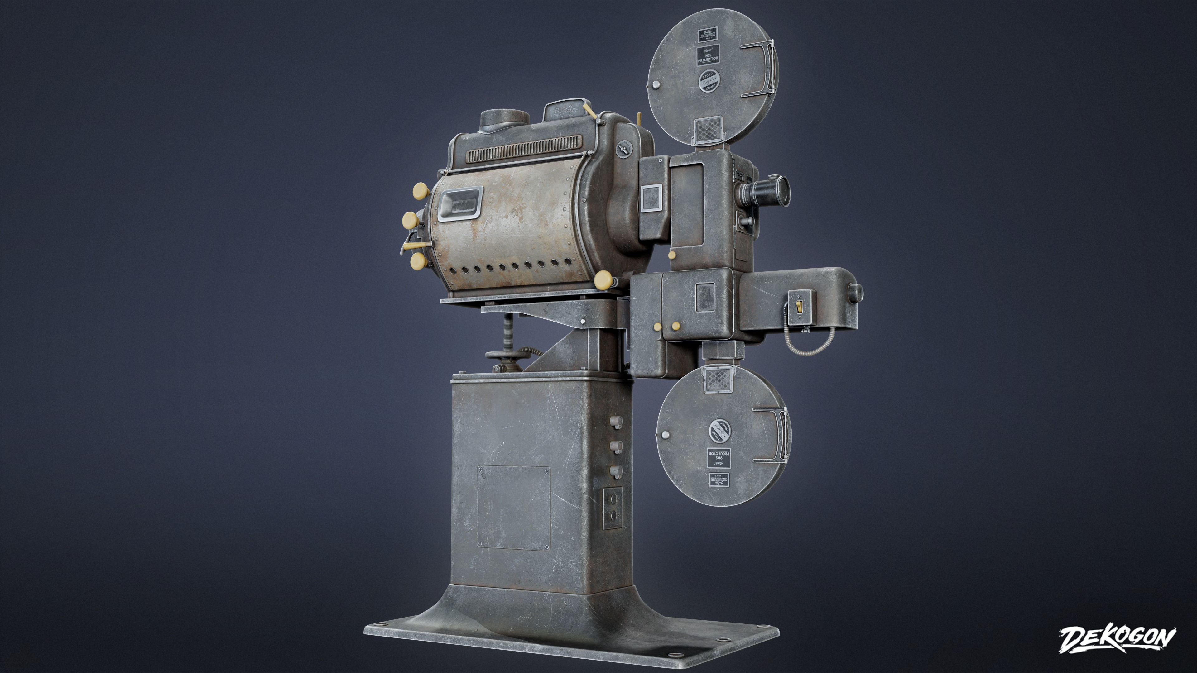 JOBSITE - Projector 01 - LOW POLY AND NANITE Low-poly 3D model_4