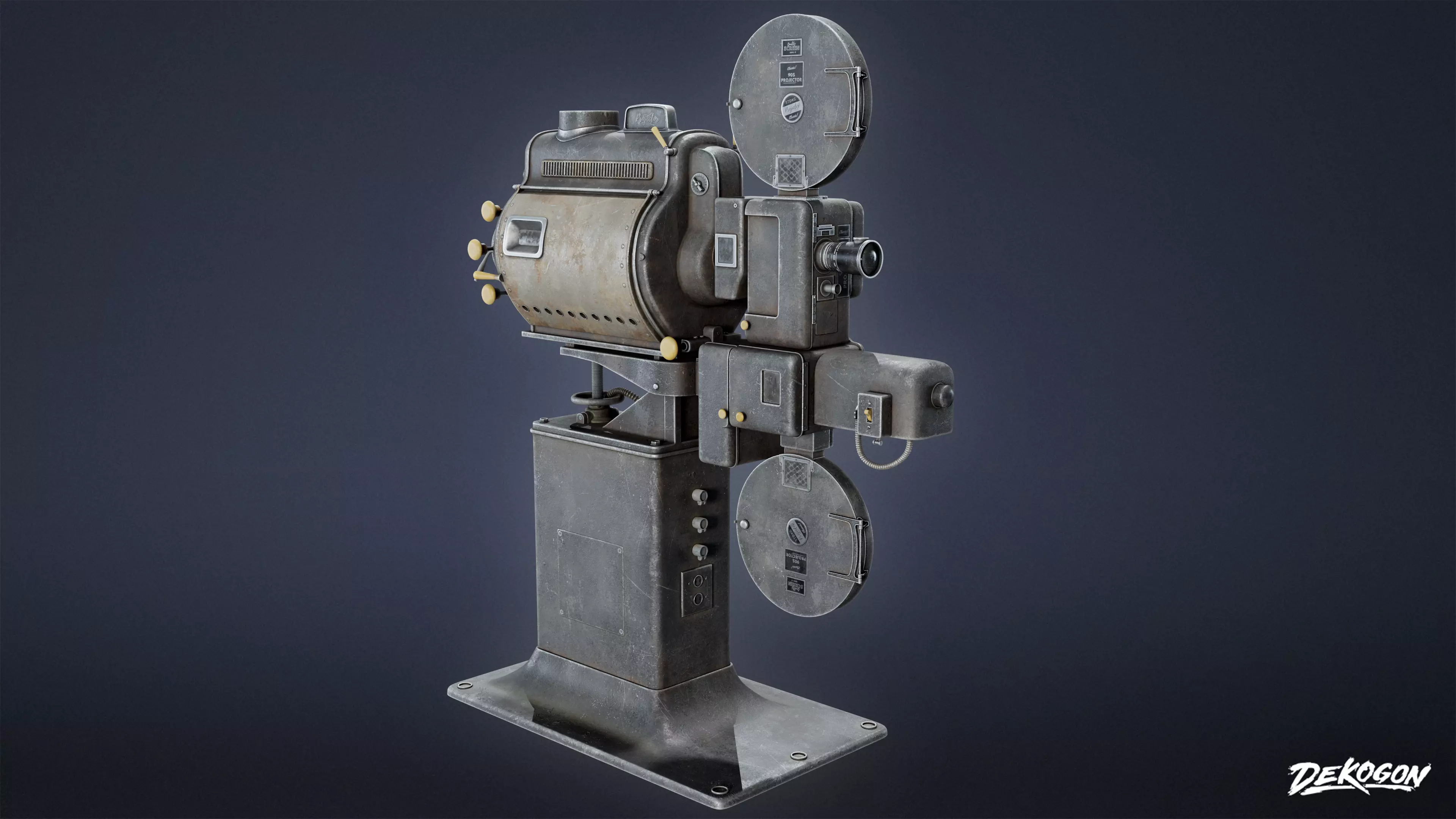 JOBSITE - Projector 01 - LOW POLY AND NANITE Low-poly 3D model_0