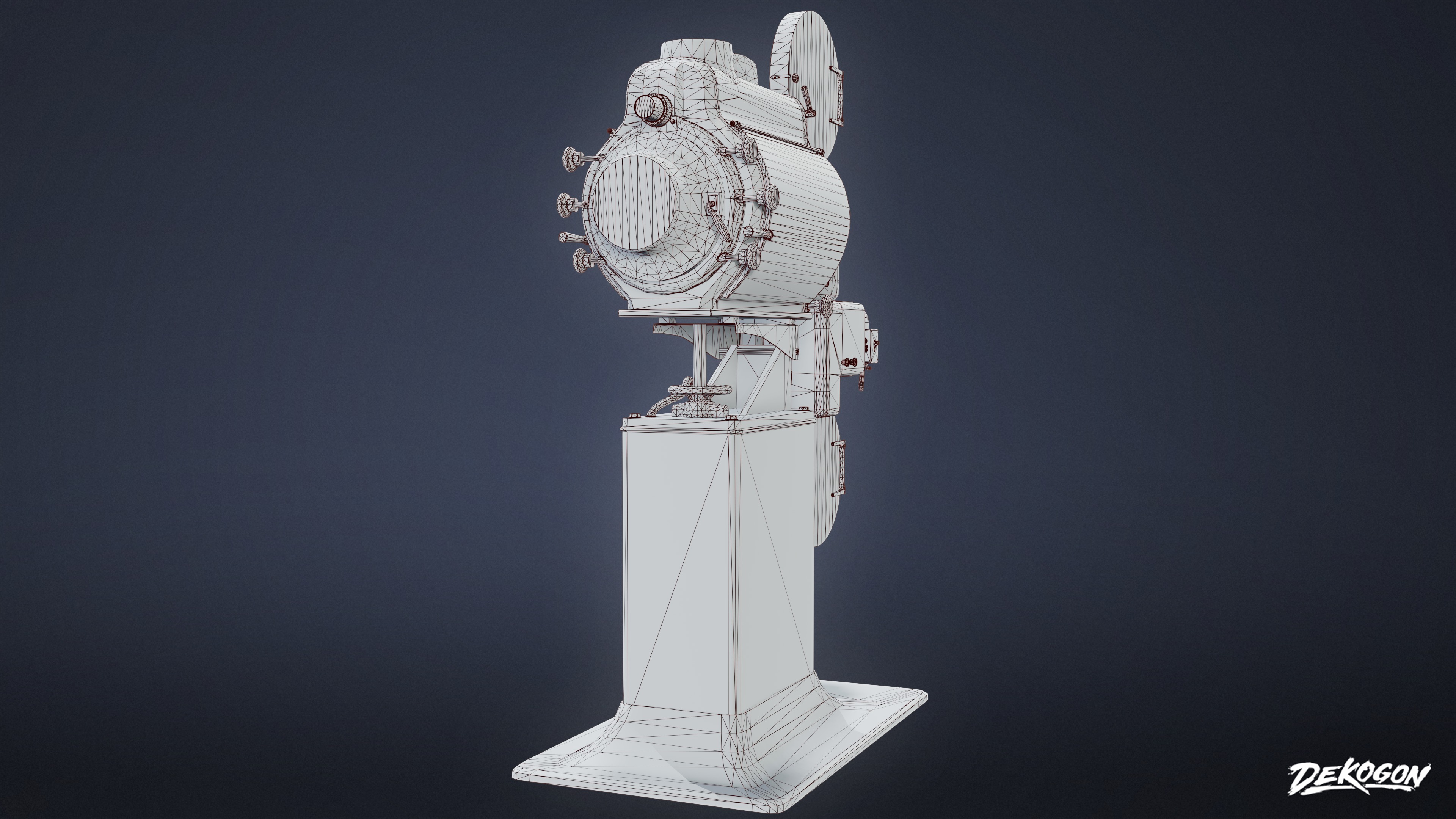 JOBSITE - Projector 01 - LOW POLY AND NANITE Low-poly 3D model_9