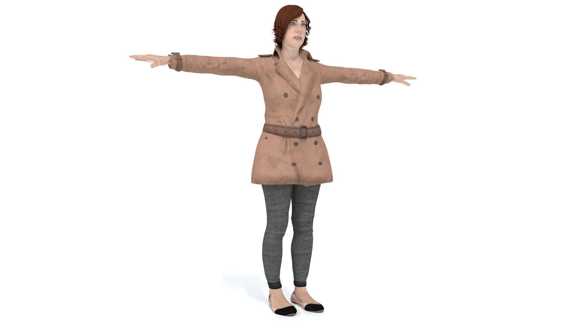 laos Female British Spy Low-poly 3D model_2