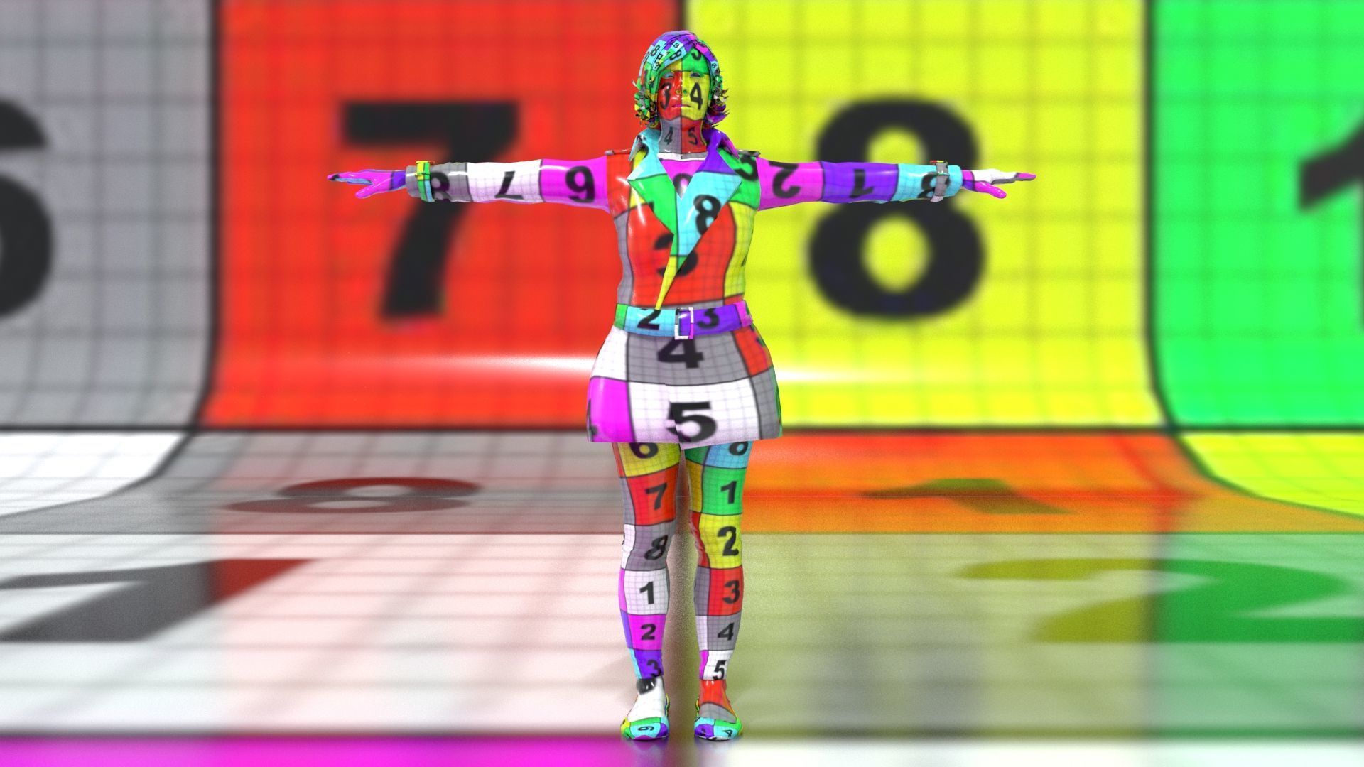 laos Female British Spy Low-poly 3D model_13