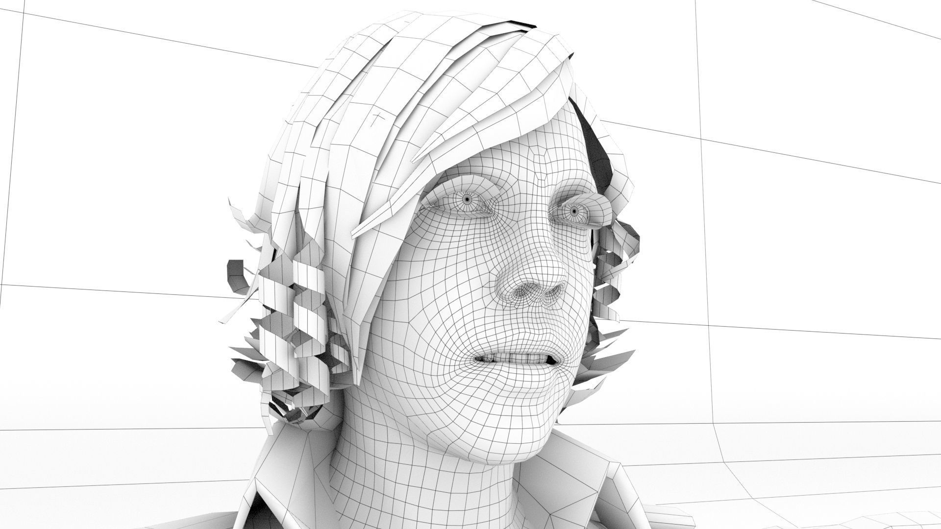 laos Female British Spy Low-poly 3D model_11