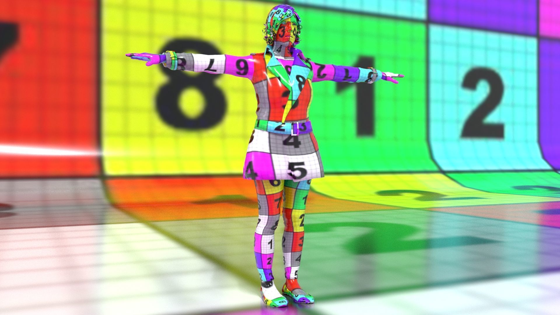 laos Female British Spy Low-poly 3D model_14